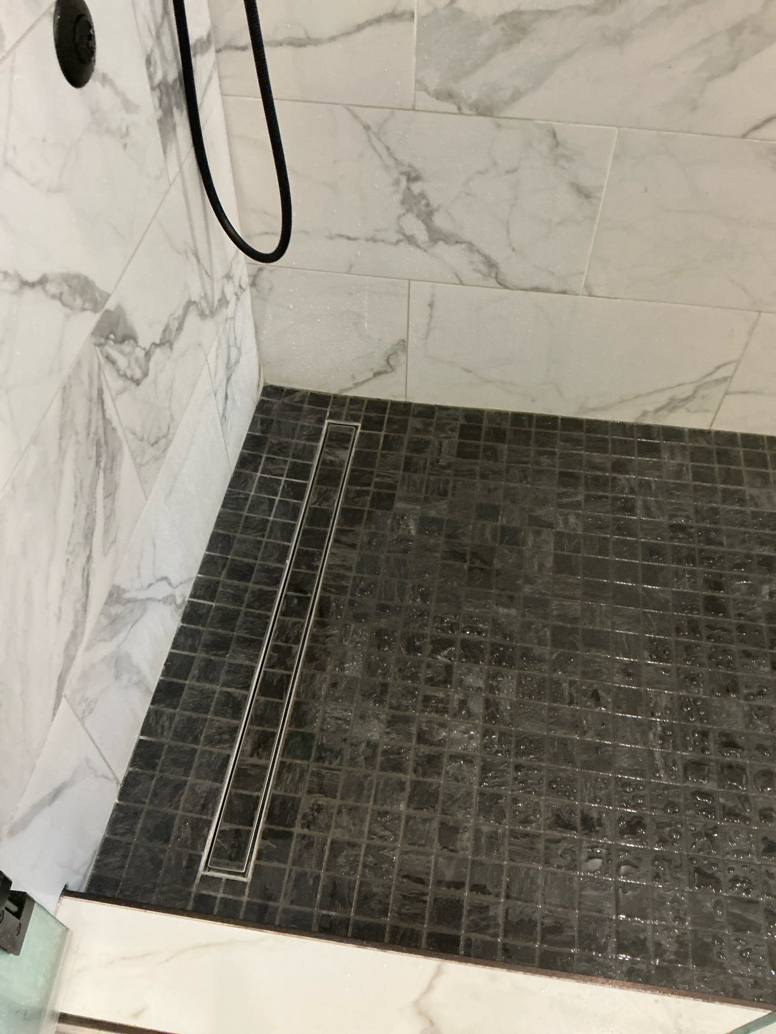 Found master restroom clogged. Snaked drain drain with hand auger from shower to clear blockage. Ran every fixture in master restroom to test. No other issues at this time.