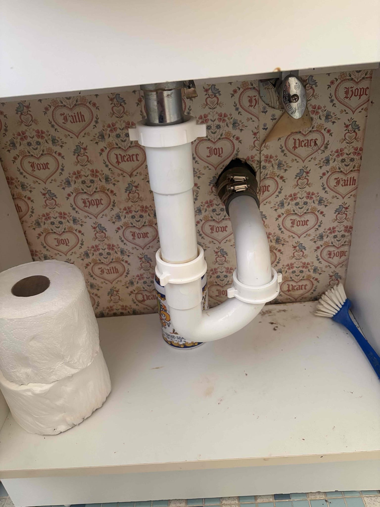 Upon arrival, customer stated that they are experiencing a slow draining sink in master bathroom. After inspection, found galvanized and corroded copper drain lines. Informed customer attempt to clear blockage, cleared blockage. Also found galvanized, drain pipe leaking and wall. Informed customer, to make full repair we will need to re-pipe both bathrooms that are currently piped in cast-iron. We will install new PVC. We will install two new flanges, two new vanity, rough fence, and tied back onto PVC in crawlspace. We will return tomorrow morning to perform work. 