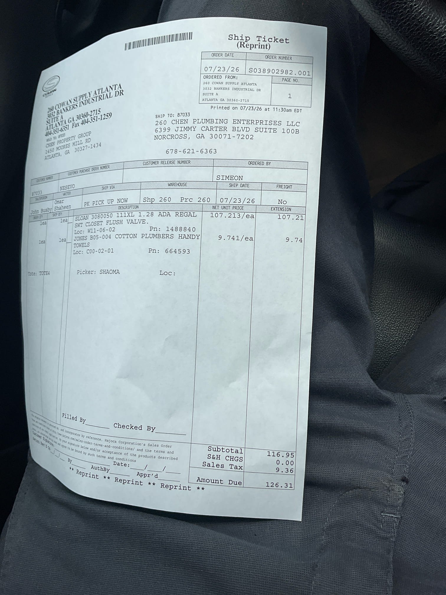Customer stated that toilet wasn’t flushing right and only would flush when urinal was flushed. Tested water pressure to building and found that water pressure was above 80 psi which can be causing the issue. Also found that water heater in attic/loft space where HVAC is is over 10 years old and isn’t heating hot water. Would recommend to replaced or remove water heater due to age. Stated to customer that we can make repair on toilet, but won’t be able to warranty due to water pressure being above 80 psi. Customer rates on went ahead and installed new valve for toilet and tested. Toilet is now working properly and no leaks at this time. Cleaned up work area.

No warranty on work today due to high-water pressure
