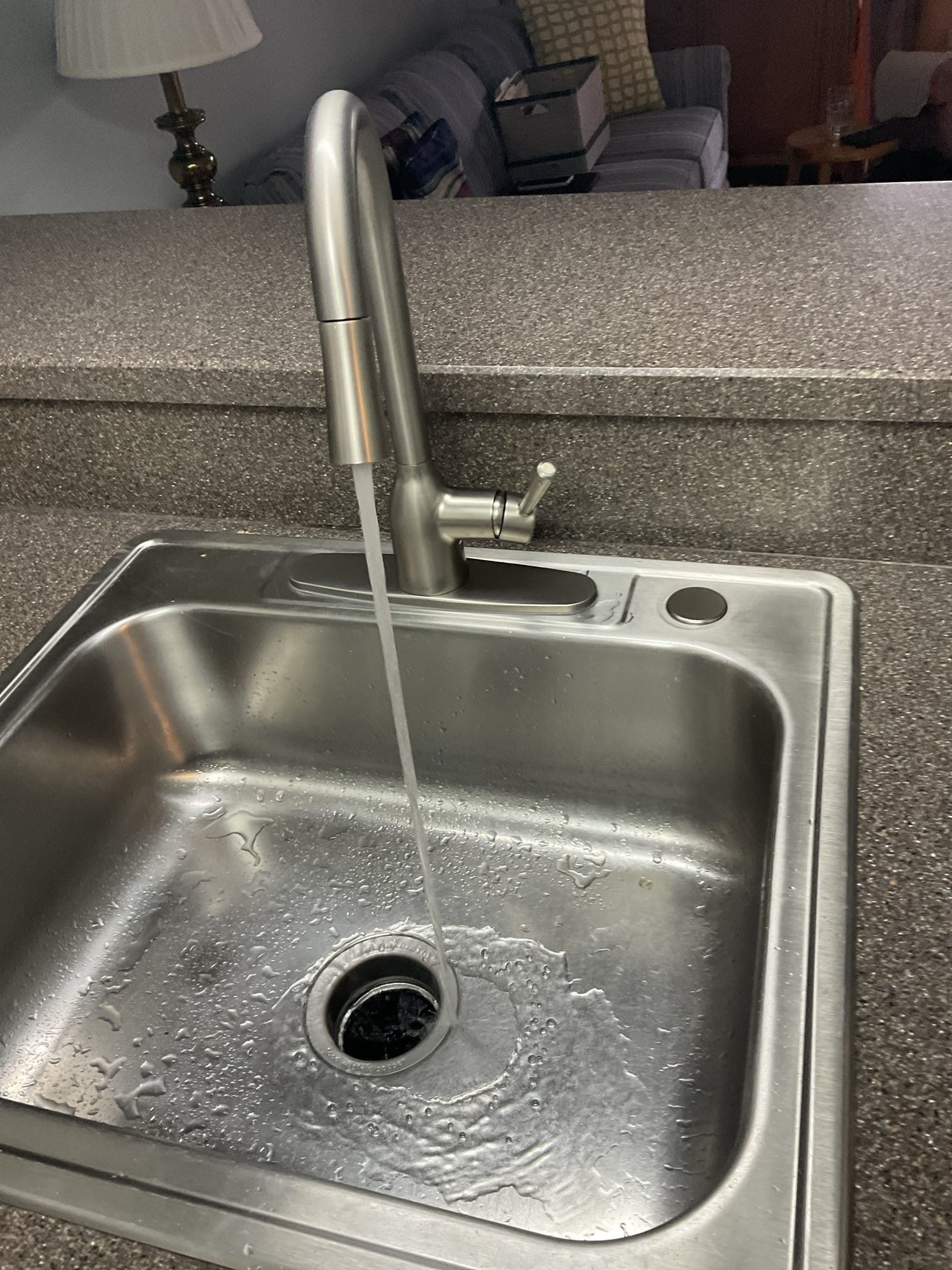 Replace two stop valves under the bathroom sink , replaced a kitchen faucet customer supplied 