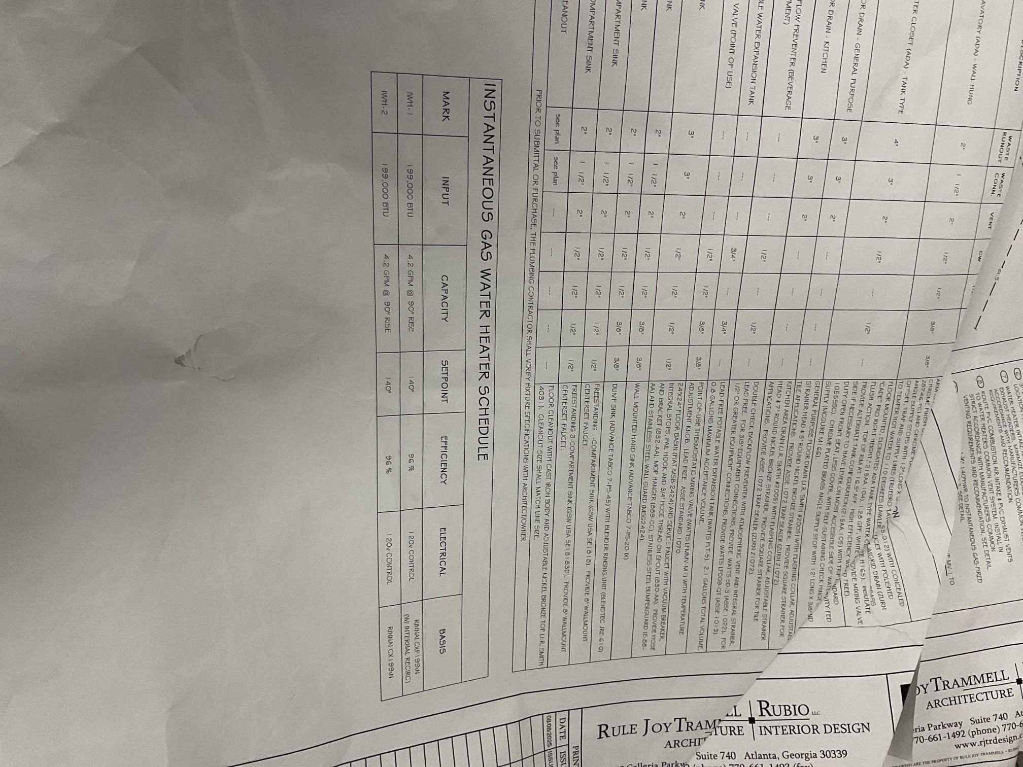Quoted restaurant trim out job 