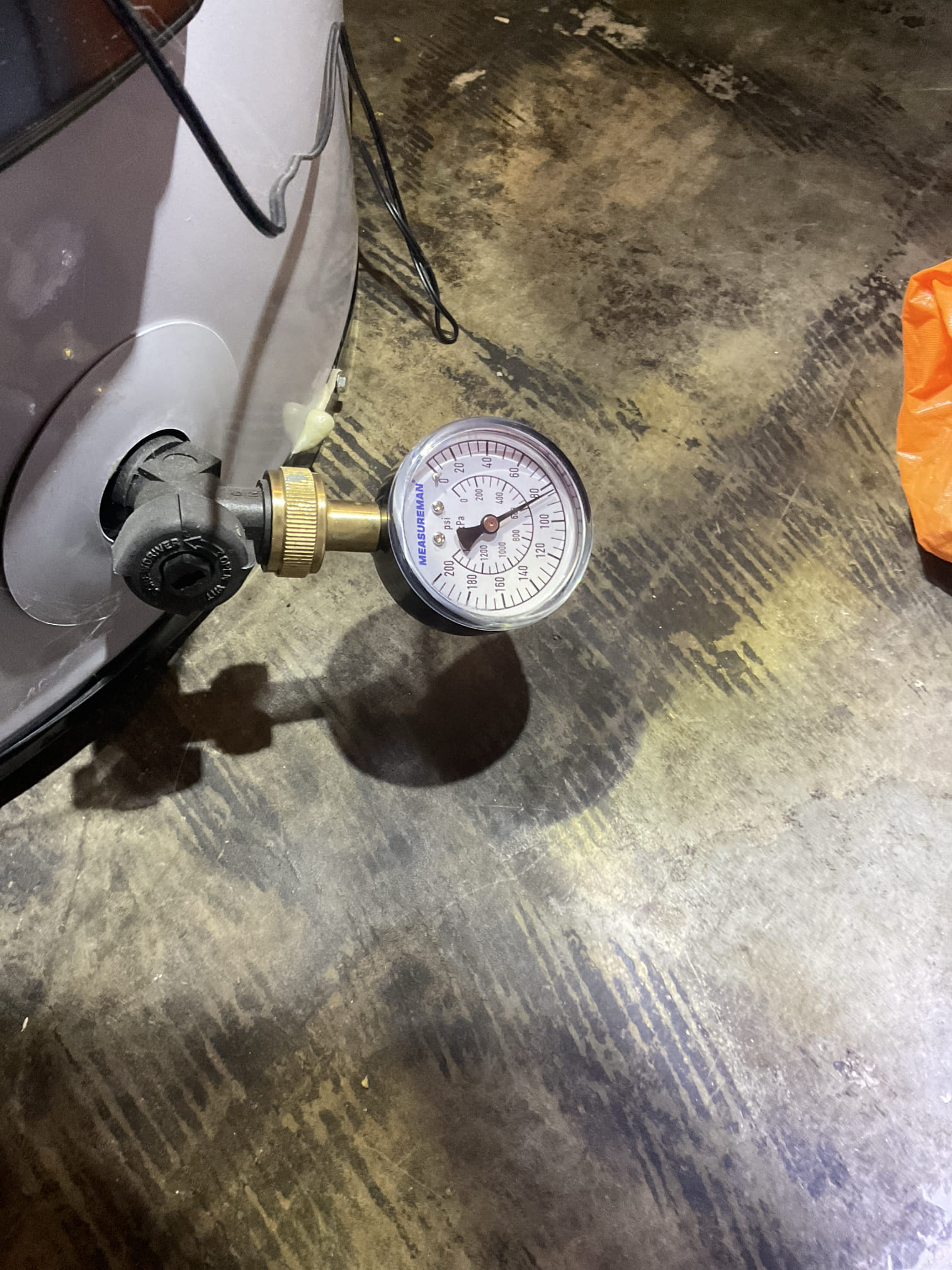 For existing eletric water heater , we replaced CPVC pipe and flexible connector with copper , replace water shut off valve with 3/4 ball valve , add pan and capped , new expansion tank installed, new tub overflow gasket installed 