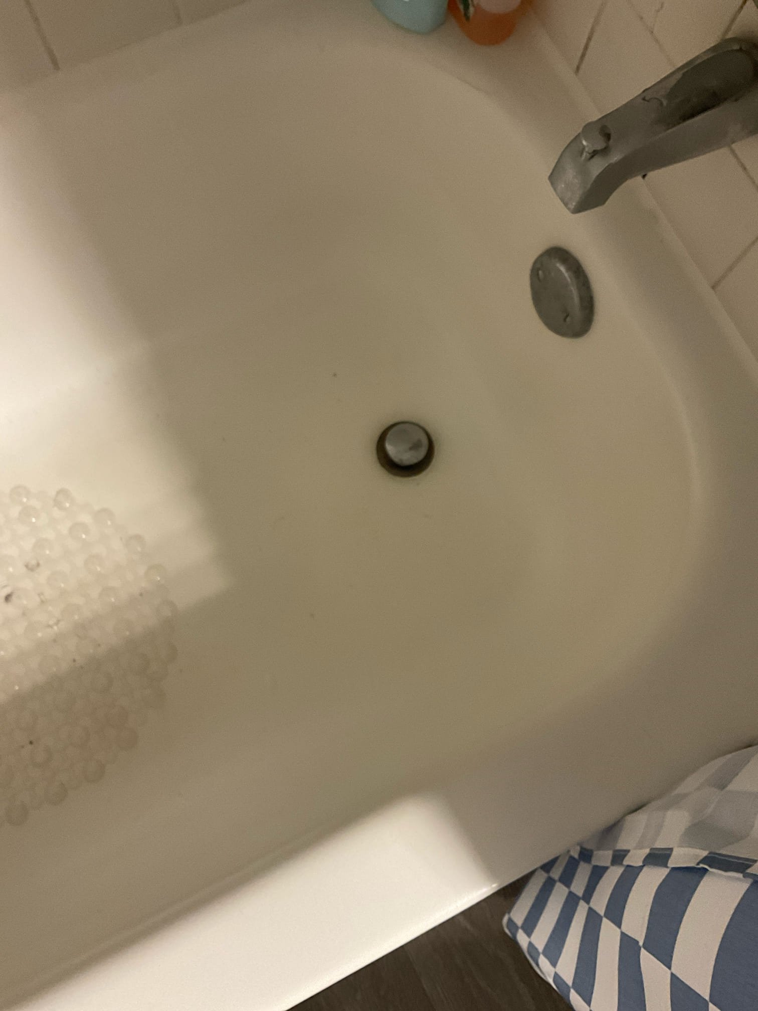 This customer, she is in an apartment building that her tub is clogged however, it is slow draining with a little bit of hair for liability reasons. She would have to get in contact with the HThis customer, she is in an apartment building that her tub is clogged however, it is slow draining with a little bit of hair for liability reasons. She would have to get in contact with the HOA and the people with the maintenance company to have them take a look at it due to liability reasons on our end due to the fact that she’s on the second floor And that she doesn’t own the apartment that she resides in, so therefore recommend to call maintenance before proceeding with estimate was not able to check pressure or look at the water heater 