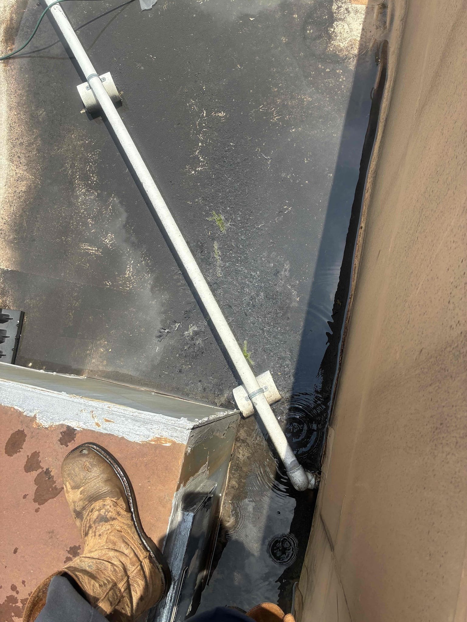 Customer needed jetting maintenance for grease lines throughout restaurant. Old manhole lid for grease trap and entered mainline. Also pulled various clean outs throughout restaurant in order to clear lateral lines. Then return to main line to clear again. After jetting ran large volume of water throughout system in order to clear system to check for proper drainage function. Setback cleanout, and cleaned up area of work.  Also cleared gutter on roof and gutters for overhang of drive-through. Informed customer about issues with drainage on overhang. 