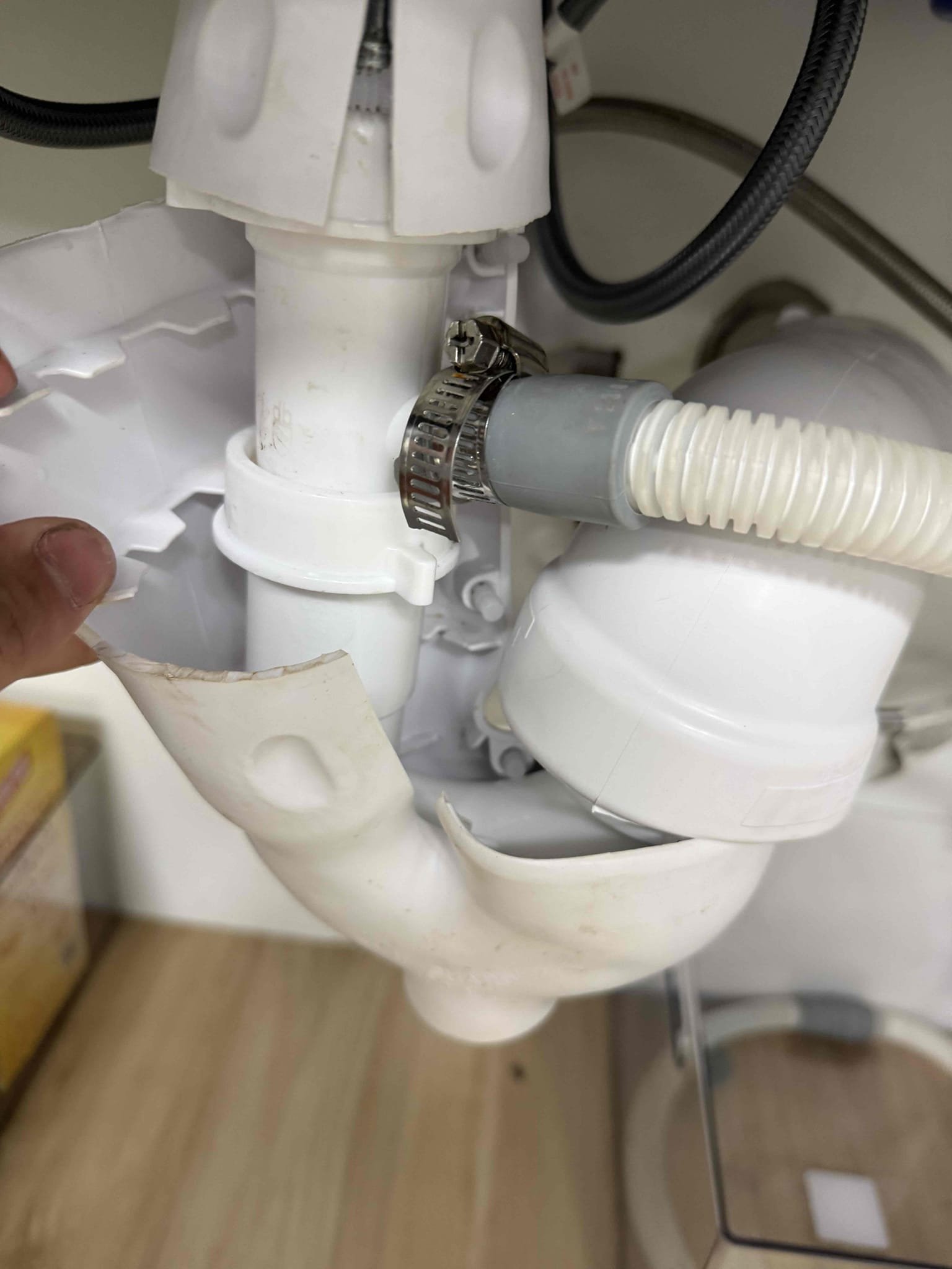 Sink leaking upon arrival. Customer stated they didn’t know where the leak was coming from, after looking noticed p trap had separated causing the leak. Informed customer we would need to rebuild the p trap. Gave customer estimate, customer approved estimate. Installed new p trap and filled up sink multiple times to test for leaks. Sink is draining properly and no leaks upon departure 