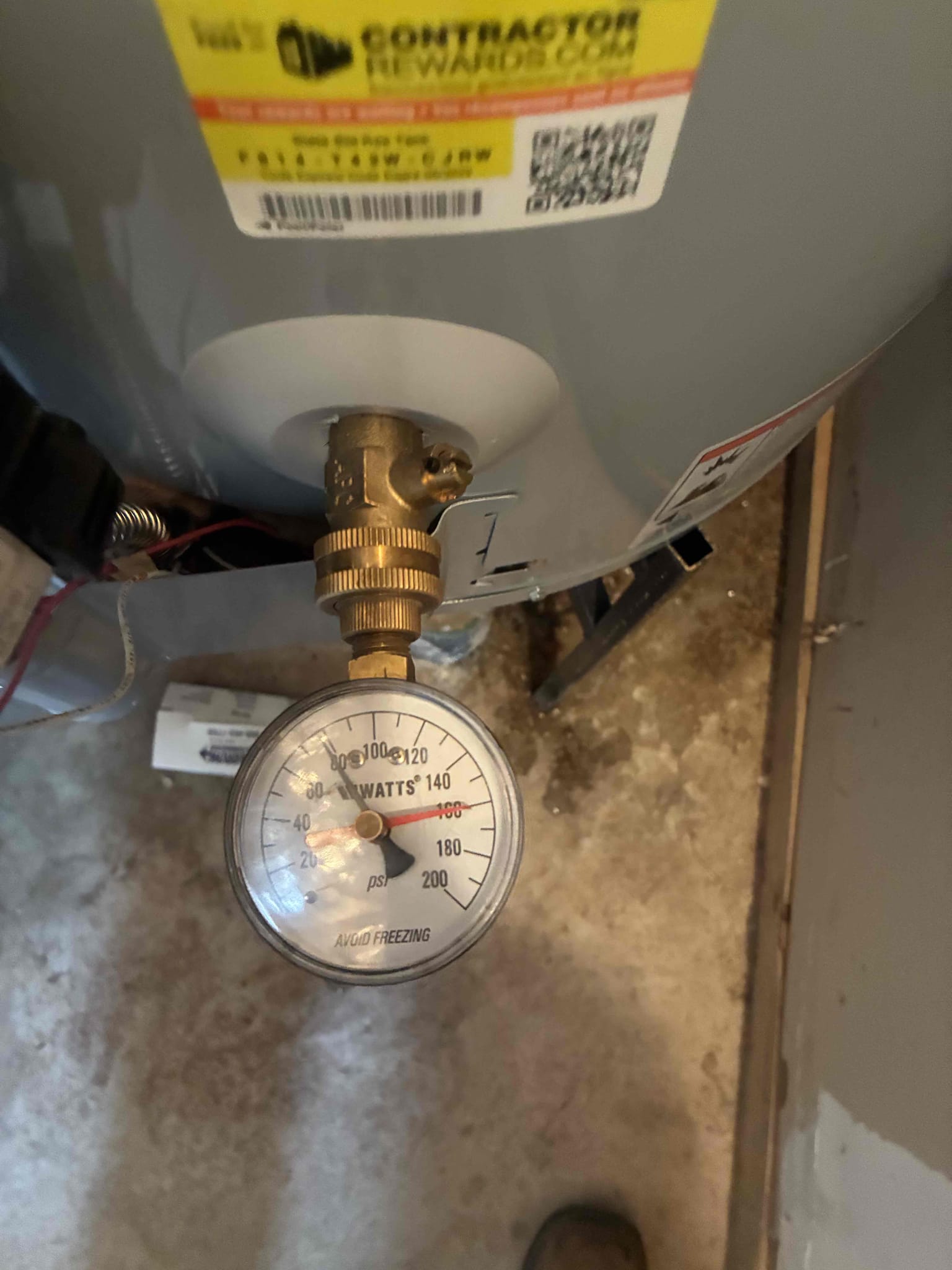 Customer had clogged in drain line for various condensation lines located behind water heater ran two different machines in order to clear drain line then ran water hose through drain line for 5 to 10 minutes to ensure proper drainage function. 