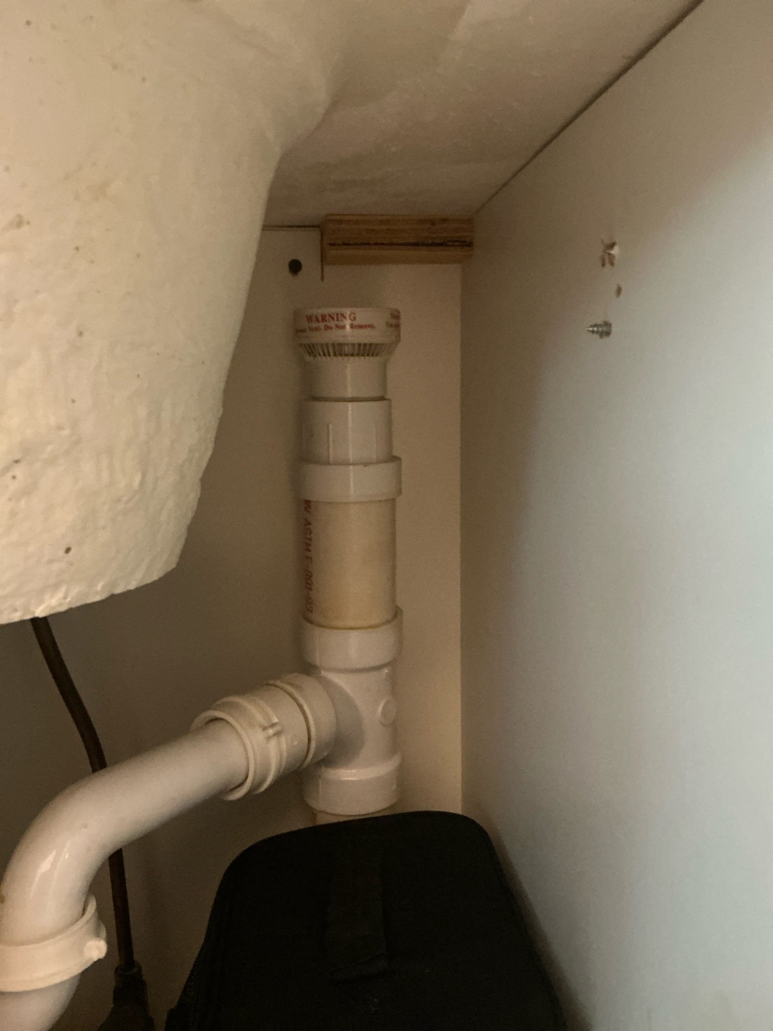 Customer had sewer gas smell. Opened kids restroom vanity and found Aav had gone bad. Replaced Aav to stop sewer gas from escaping. 