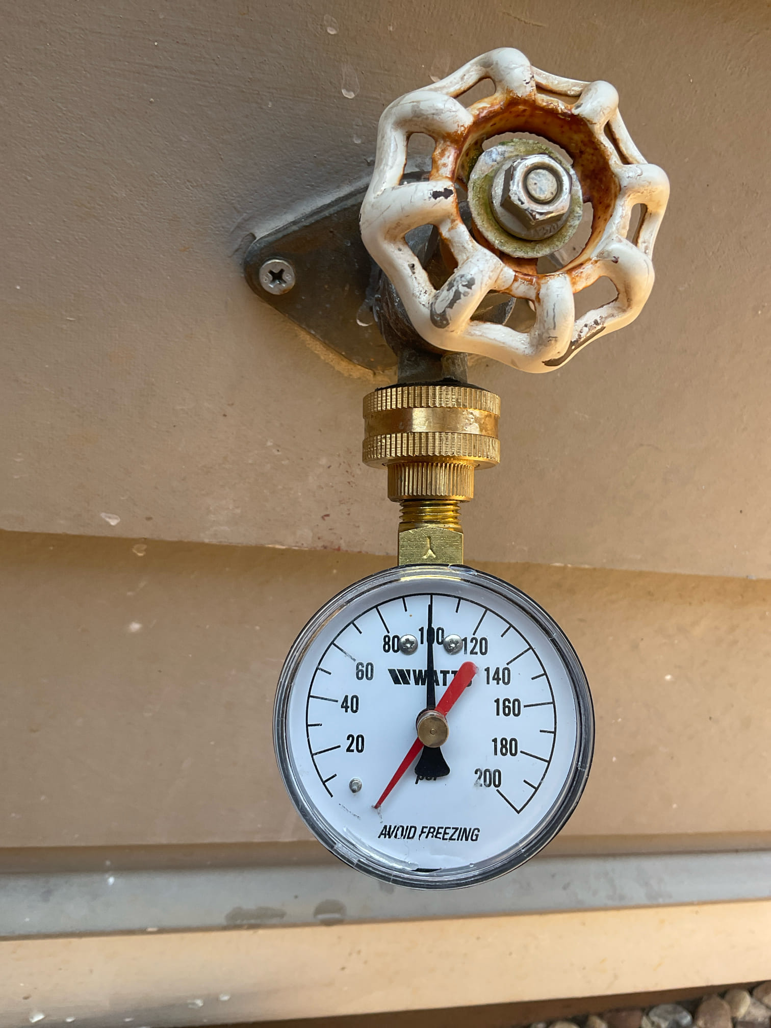 Customer stated that hose bib was dripping. Tested water, pressure to home and found that water pressure was at 100 psi. Recommended customer to have hose bib repaired and PRV replaced and Customer agreed. Went ahead and made repair on hose bib and also replaced PRV. Tested all work and no leaks were present at this time. Set water pressure to 60 psi. Cleaned up work area. There is a one-year warranty on PRV and no warranty on hose bib repair.