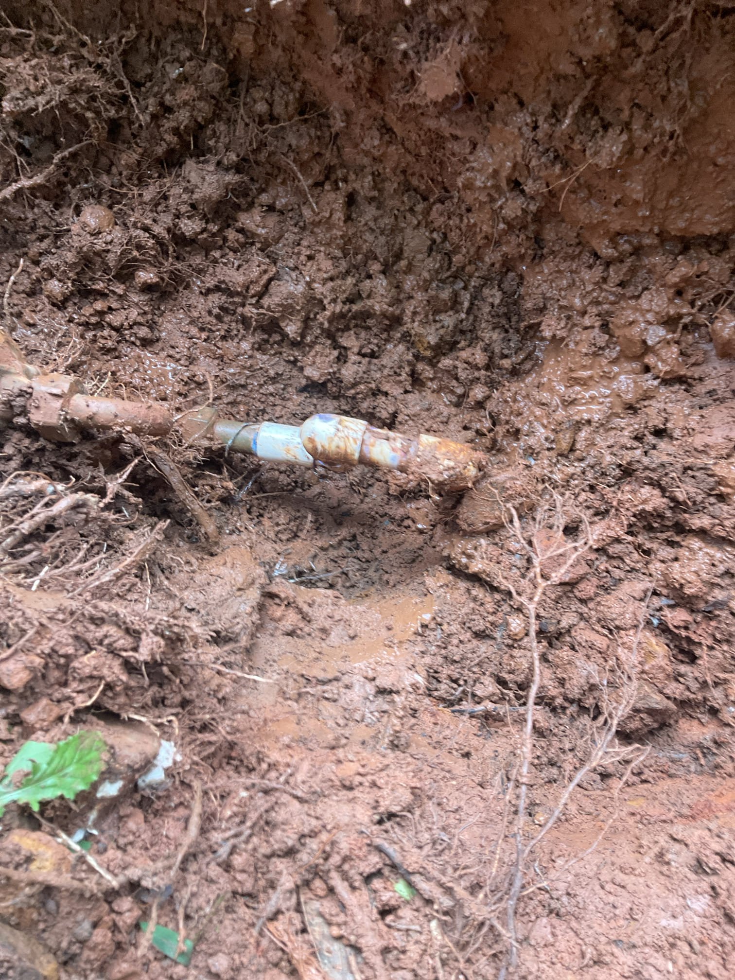 Warranty go back call for chen plumbing tech chase , I fixed leak on pvc fitting female at meter coupling , removed 4 of 3/4 90 elobow put a straight pipe instead . 