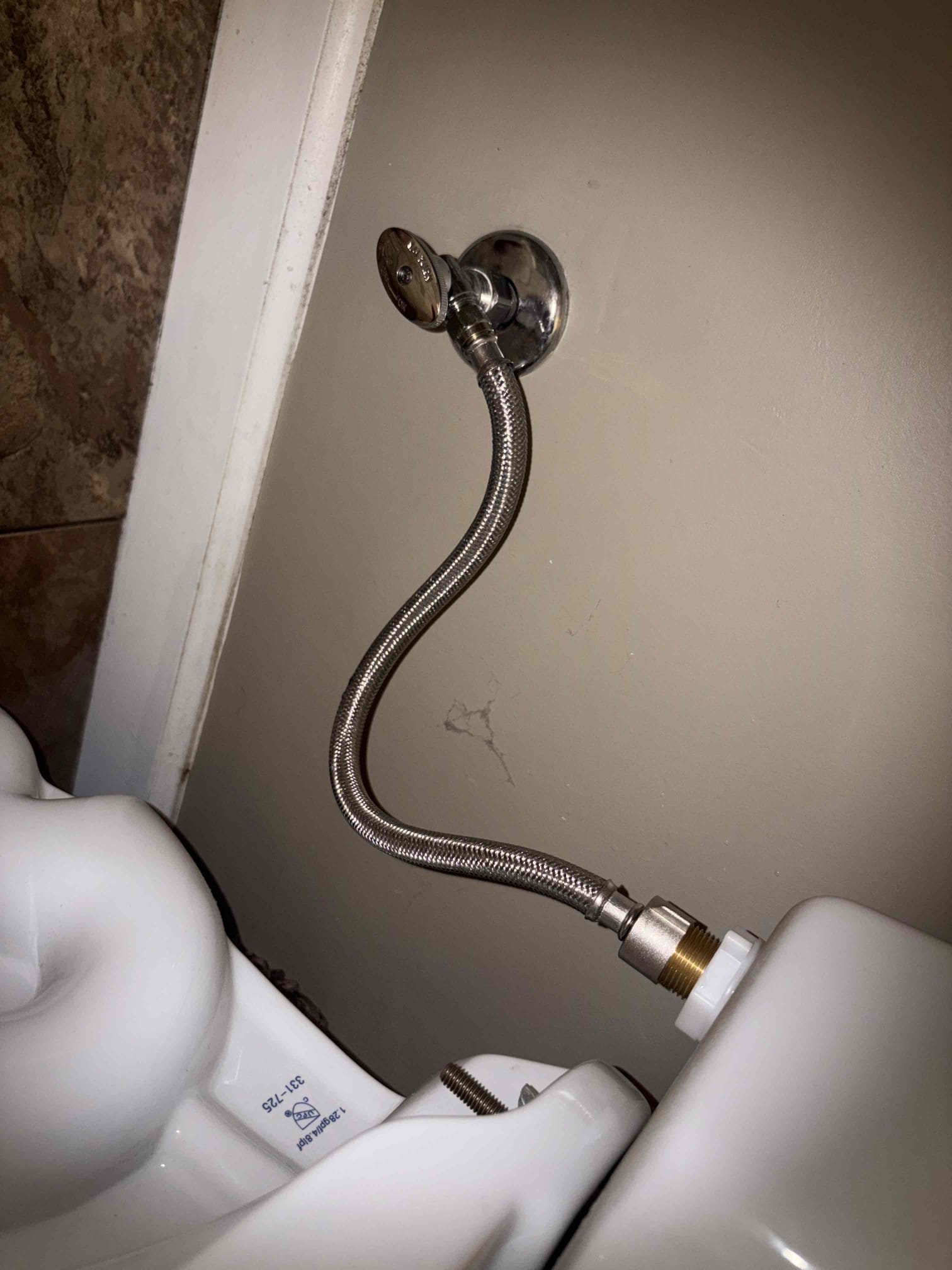 Upon arrival, customer stated they’re experiencing a running toilet and angle stop will not shut off fully. After inspection, found angle stop and fill valve have failed. Also noticed, the left Johnny bowl has broken off, causing toilet to rock. Informed customer, provided customer estimates. Customer approved estimate to only rebuild toilet and replace angle stop. Installed new 1/4 turn angle stop with new supply line, also installed new fill valve and 3 inch flapper. Toilet is no longer running, and angle stop is working properly at departure. No leaks at departure. 
