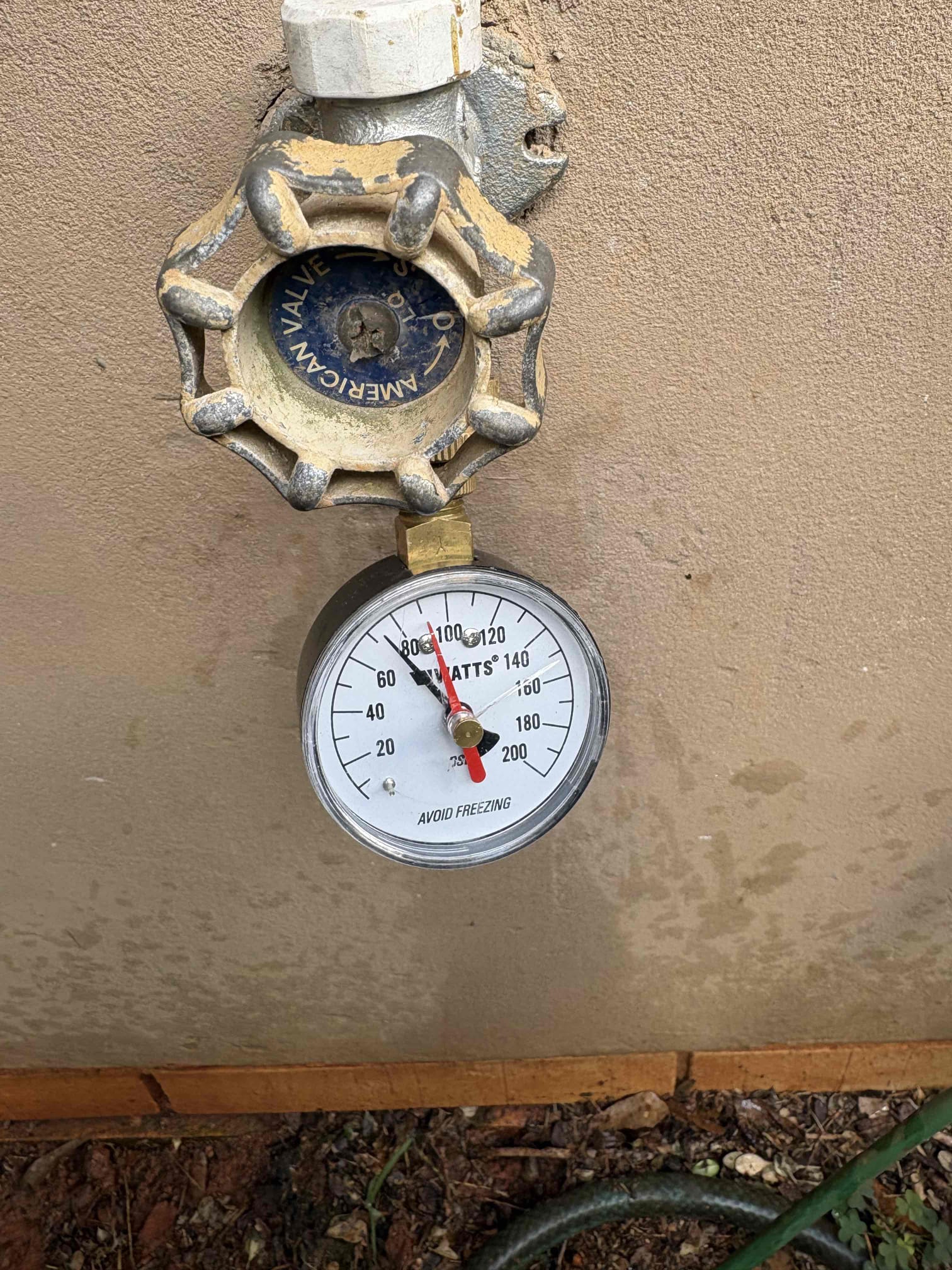 Shut off water to home at the meter. Drain water system and remove old pressure regulator and multi turn gate valve. Install new pressure regulator and new 1/4 turn ball valve. Set pressure in home to 70psi. Test for proper operation. Turned on bypass to avoid filtration system. 

Left estimate for water heater replacement and filtration system install. 