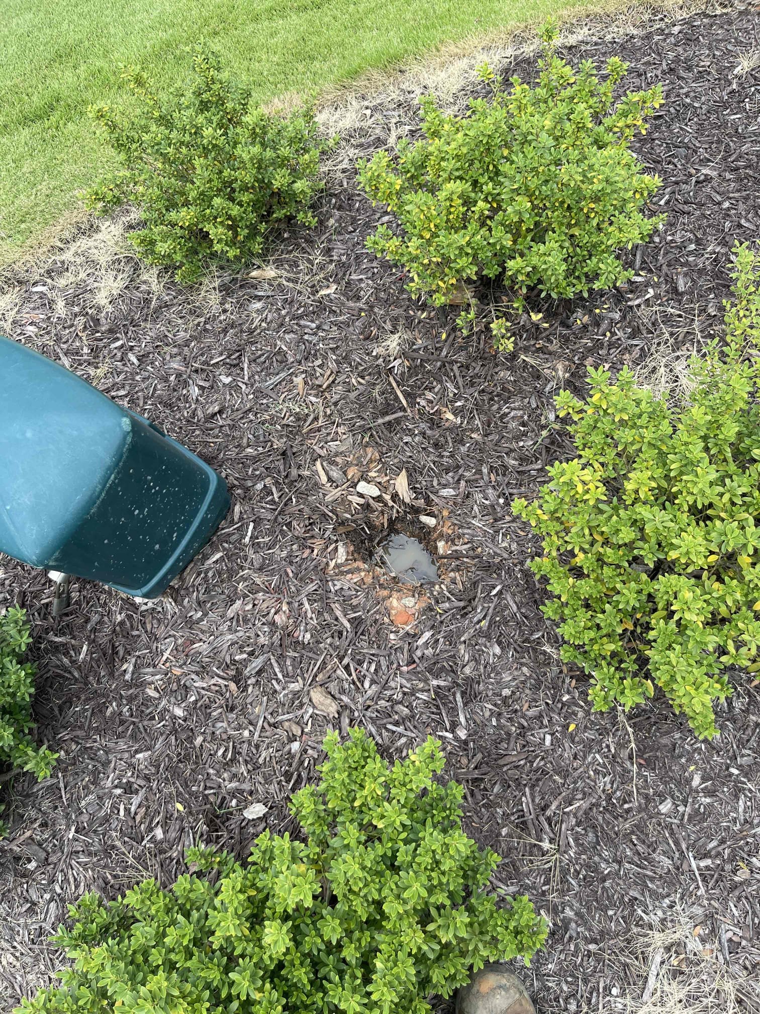Came out for a sinkhole in the flower bed. Customer directed us to where it was. Flower bed located to the left of the driveway. We inspected area and found the sewer ran under neath this flower bed. We checked both of their water meters and nothing was spinning. We ran the camera as part of the membership program. Did not notice any breaks or issues with the line. We ran water from the house down the cleanout and everything was draining fine, and no water was showin up in the hole. We dumped a bucket of water into the sinkhole and found it was holding water and not draining out anywhere. We carefully inspected the drain with the camera to ensure we did not see any water slowly seeping into the pipe anywhere. There is a hill right next to the flower bed where the water may be running off to underground. I do not believe this is a plumbing related issue. Notified homeowner of our findings. Gave estimate for an exploratory hand dig if the issue continues to persist.