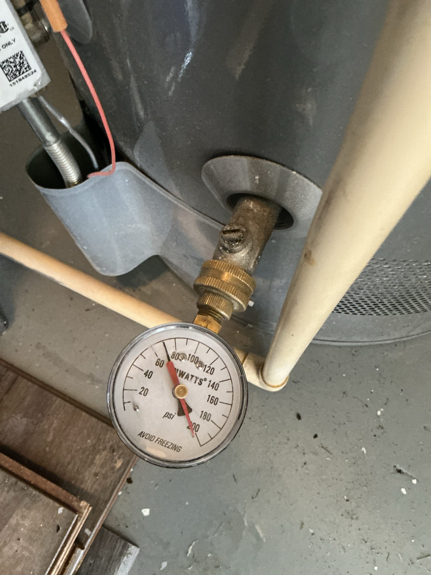 Diagnosed pin hole on thermal expansion tank causing leak into garage. Gave estimates for thermal expansion tank replacement and water heater replacement seeing water heater is from 2015. Customer choose to do thermal expansion tank replacement option at this time. Shut off water to home and drained system. Removed old thermal expansion tank. Installed new thermal expansion tank and tested for proper operation 