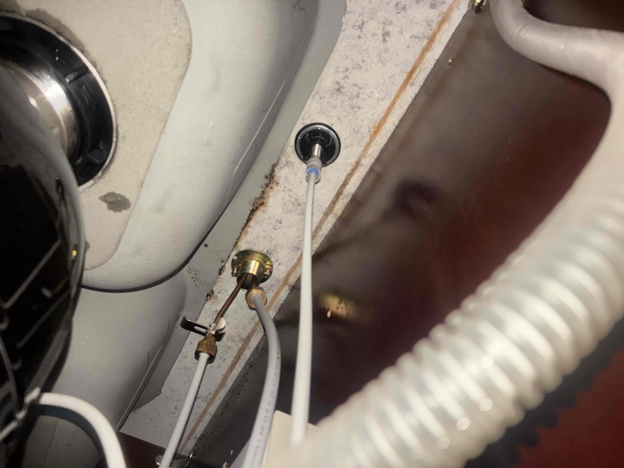Replaced improvised washer for reverse osmosis install.  During installation found that hole for countertop was bigger than washer given for install. Attempted to use a improvised washer, which later came loose installed new metal washer, and secured faucet tightly.