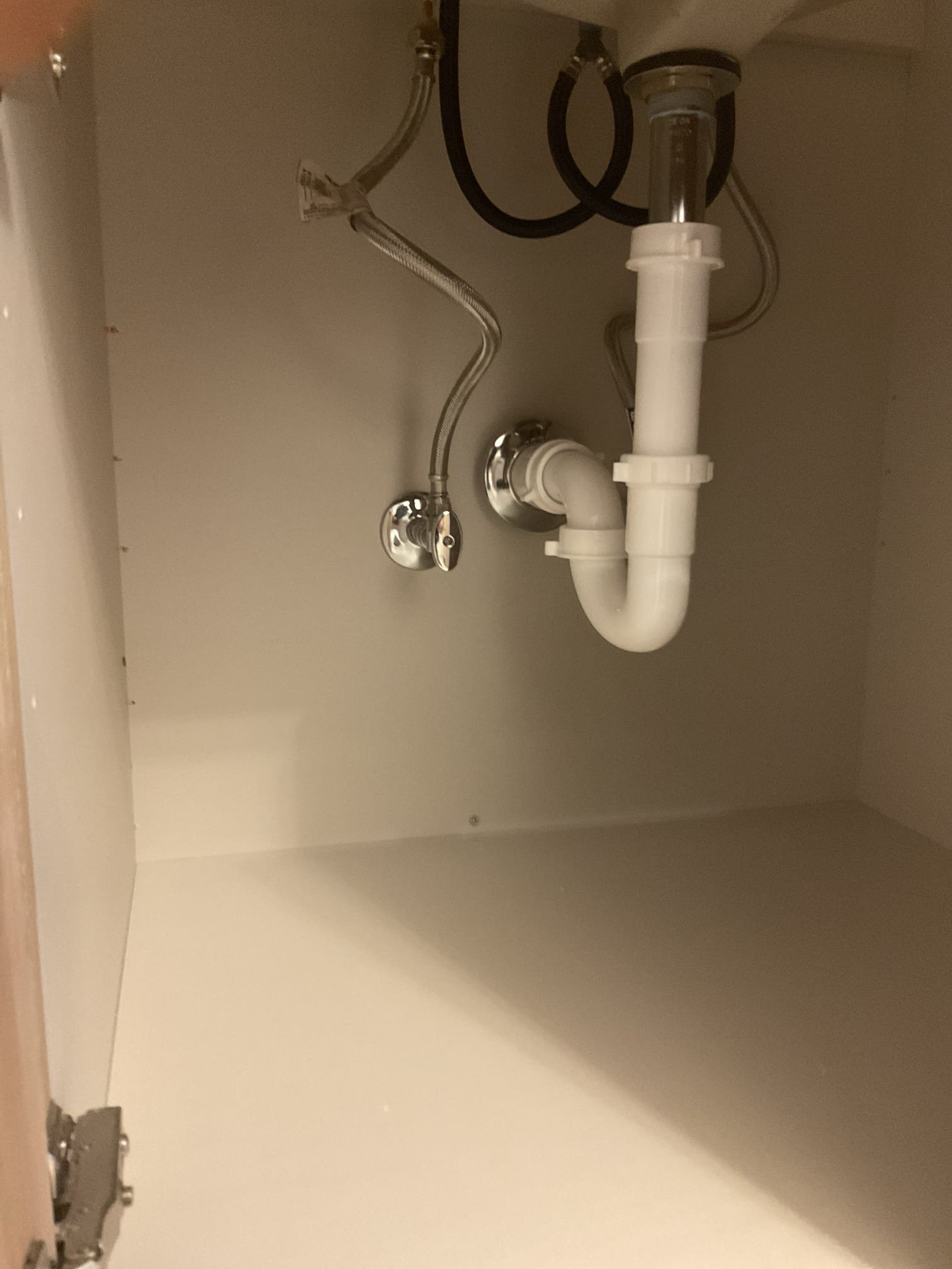 Installed three bathrooms sink faucets 