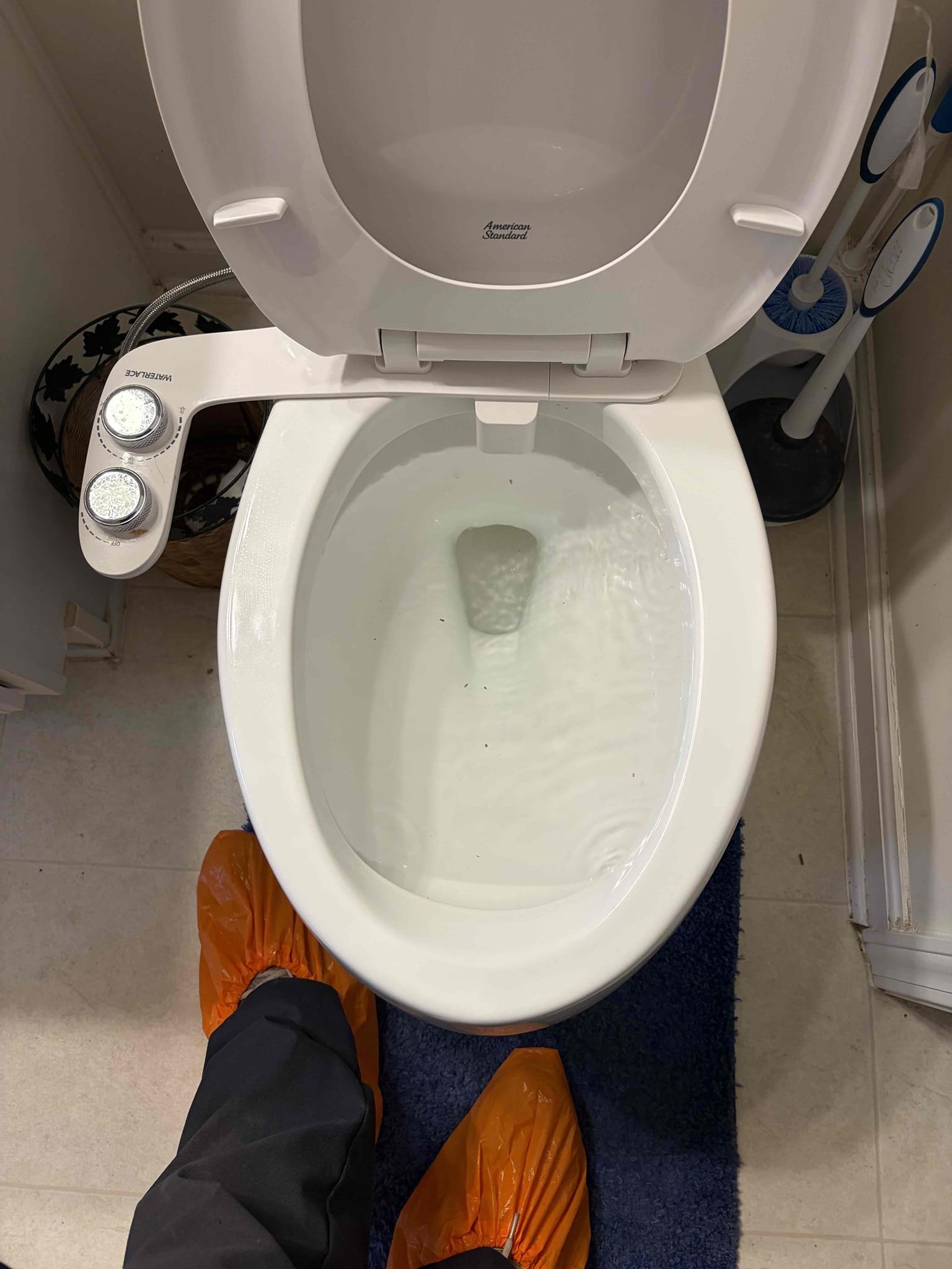 Upon arrival, customer states they’re having a toilet not flushing properly. Informed customer we can attempt to clear blockage by running toilet auger. Customer approved estimate. Ran toilet auger and toilet, pulled back yellow plastic ball. Toilet is now flushing properly at departure.