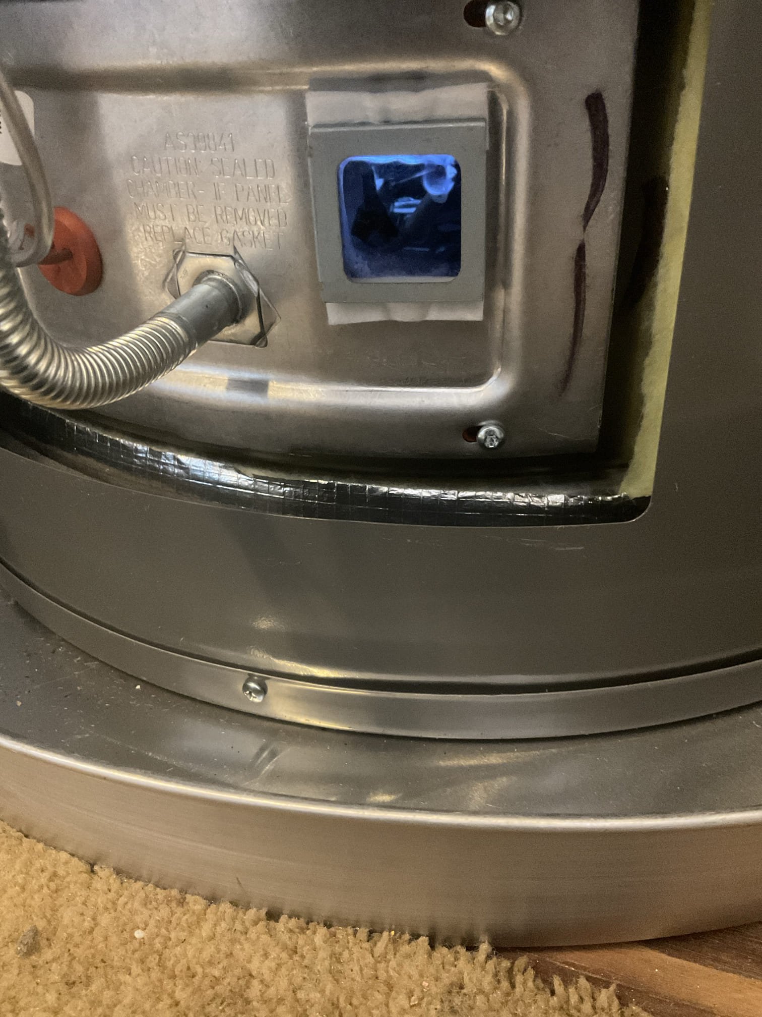 Today we replaced a old 40 gal gas water heater in second floor closet , upgrade to 50 gal with discussion to customer, new water shut off valve , expansion tank , pan , gas flexible connector installed.