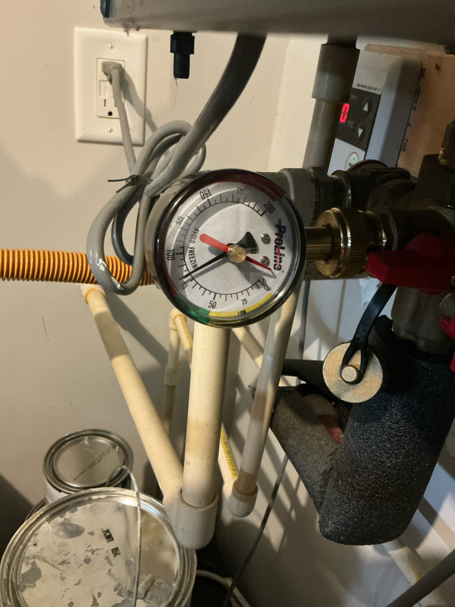 Customer had ceiling cut on arrival. Drain to shower was completely disconnected on arrival. Water pressure is around 82 psi. Gave estimates for shower drain and Prv. Customer wants additional estimates before deciding.