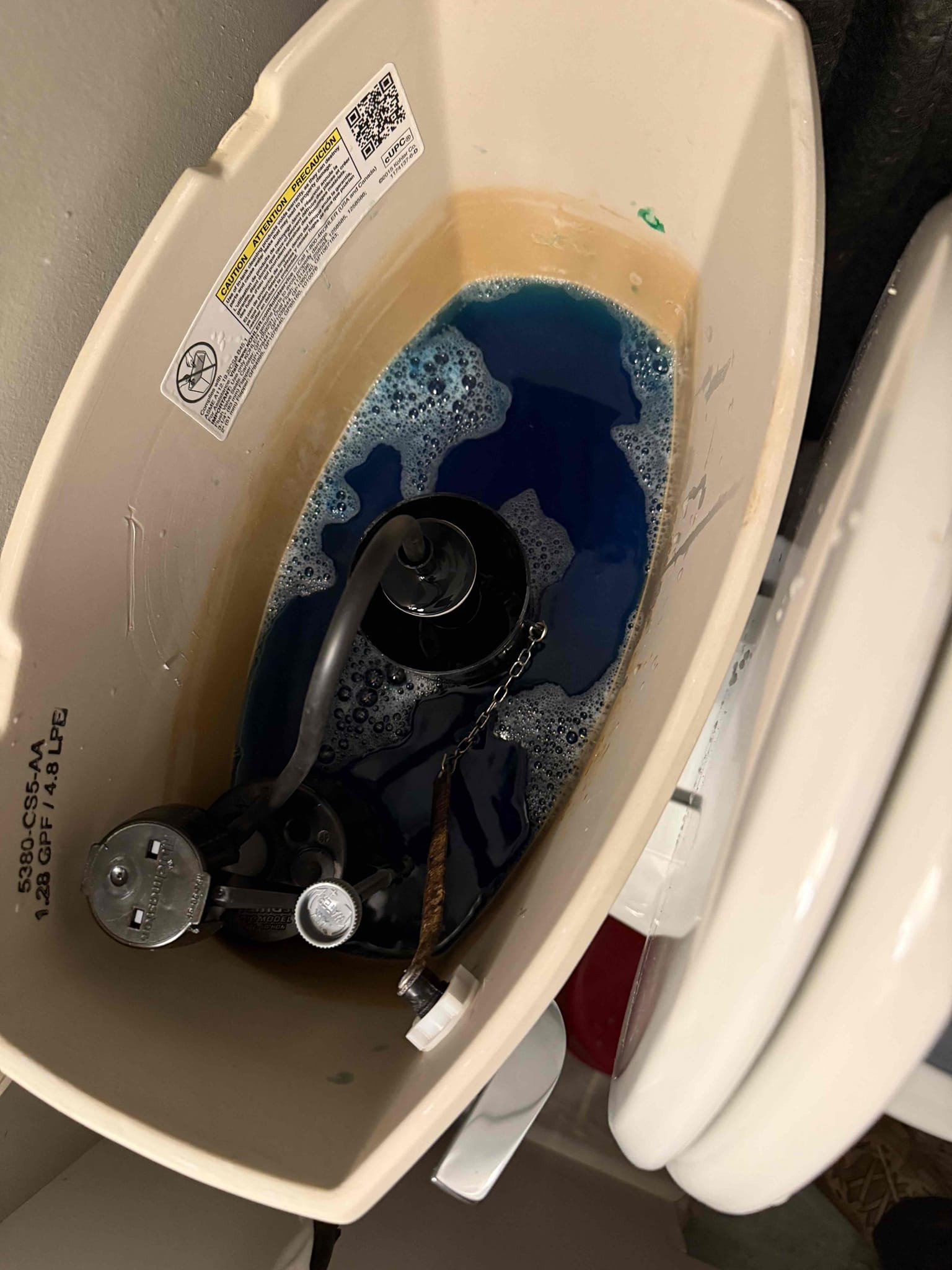 High water bill upon arrival. Customer stated since February his water bill has slowly gone up. Customer had the city out and they said the leak was not constant but happened around once an hour. After clarifying the leak was not in the yard we dye tested both toilets and found both of them to have a slow leak around the seal. Informed customer we could rebuild both toilets. Gave customer estimate, customer approved estimate. Installed two new Kohler seals and 2 new fill valves. Turned water back on and let them sit to check for leaks. Found no leaks. Toilet are working properly and no longer leaking at departure. Cleaned aerator as a courtesy for customer in guest bathroom. 