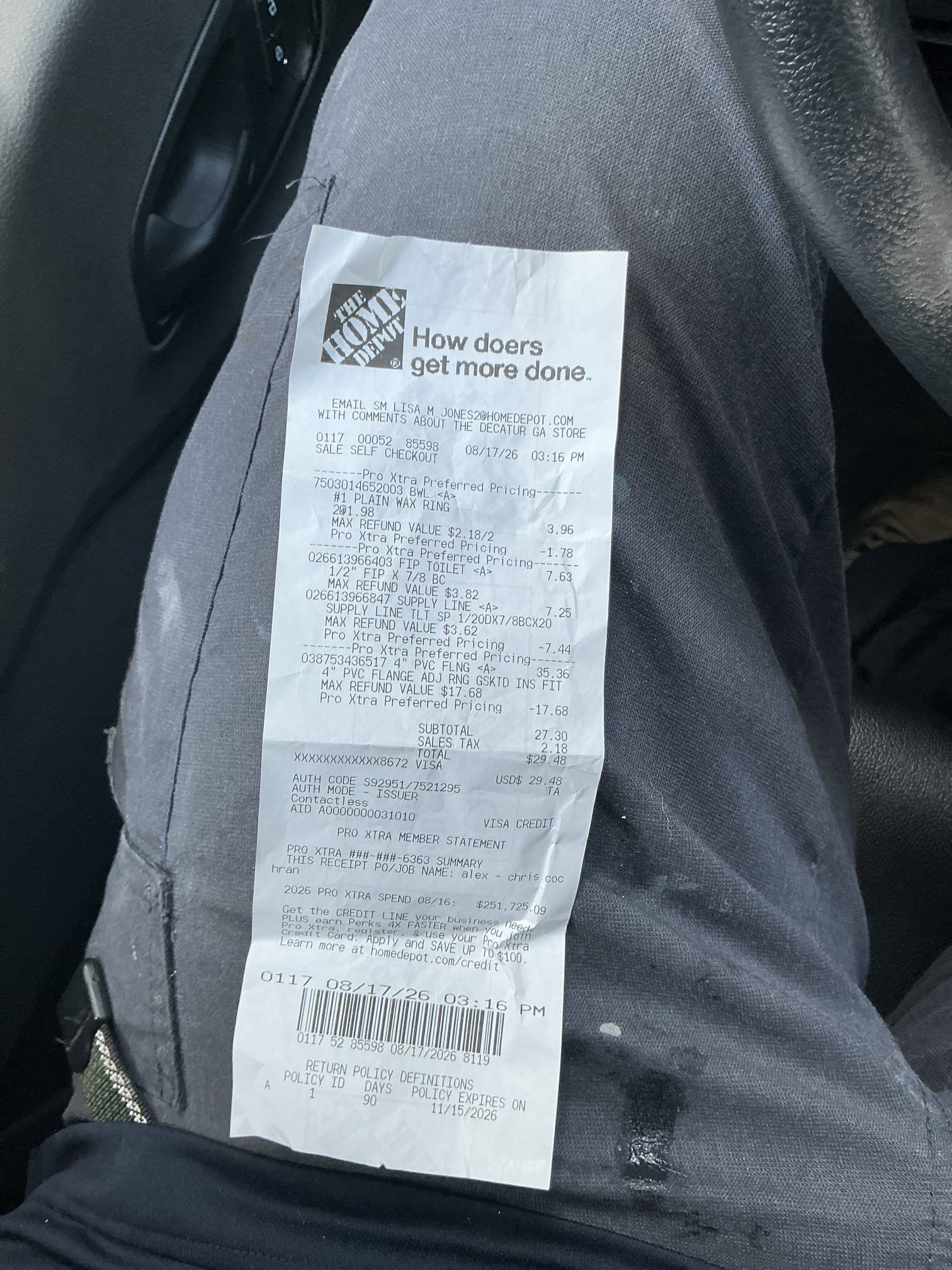 Installed new customer supplied Toto toilet. Installed new toilet with new flange (old one came off with toilet, cast iron over pour flange), new toilet bolts, and new toilet supply line. Tested toilet for proper operation. Toilet working well and flushing well. Cleaned workspace 

Left estimate for new water heater 