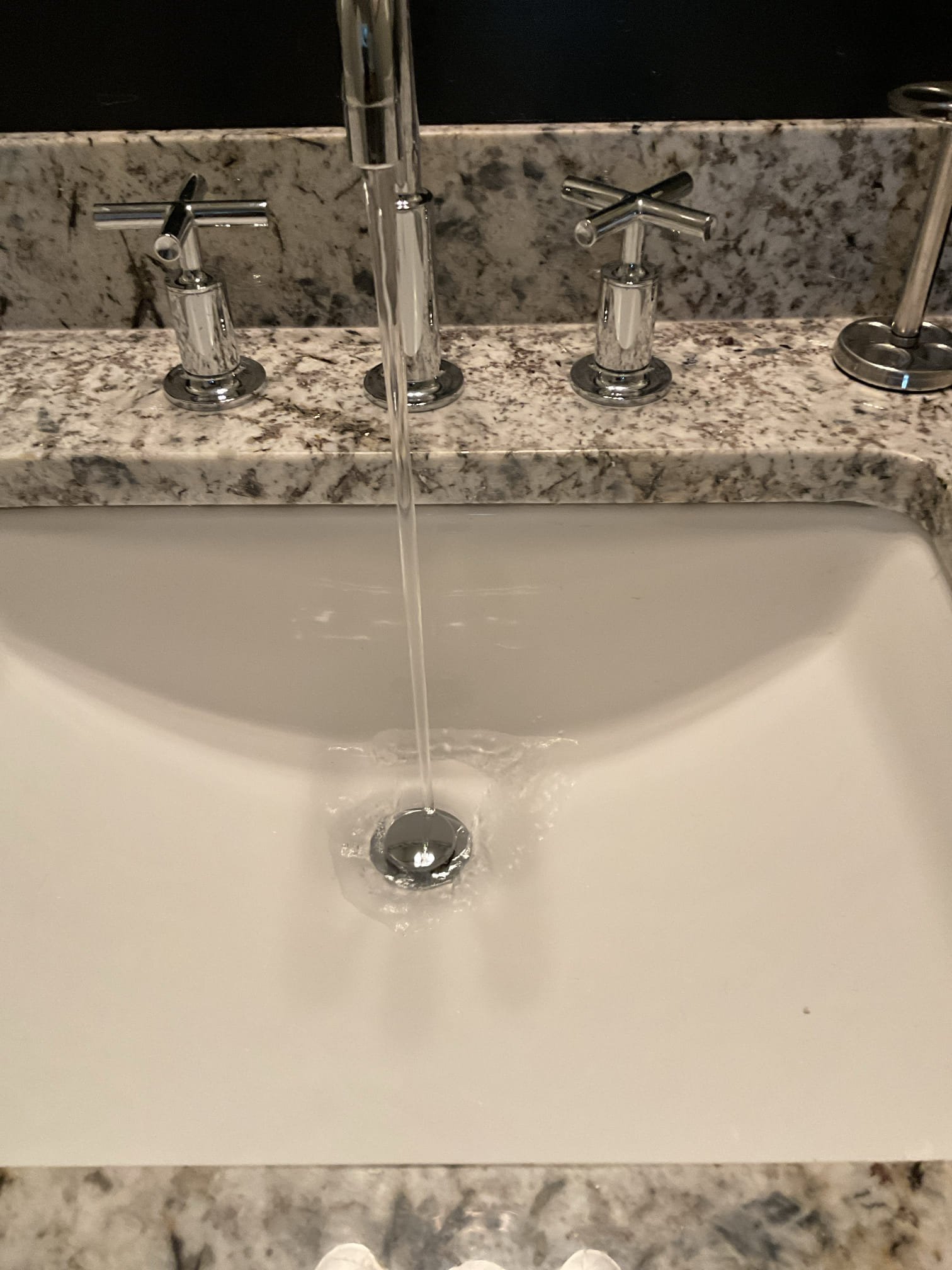 Replace 4 toilet supply line , pop up drain , new p trap 