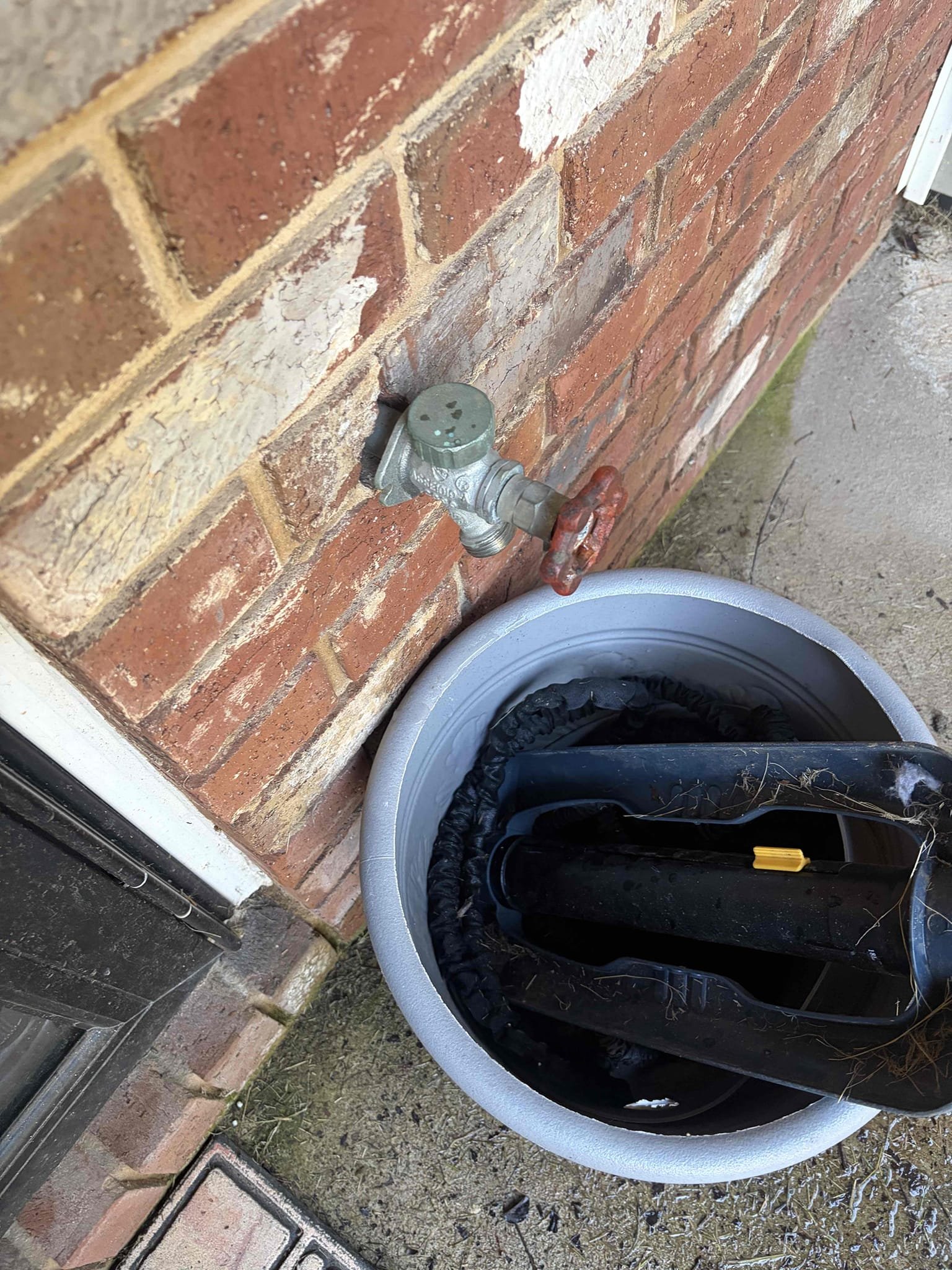 Upon arrival, customer stated they are experiencing a leaking hose bib. After inspection, found frostproof hose bib needs to be replaced. We have to cut in drywall in bathroom. Also checked water pressure, home water pressure is currently sitting around 100 psi. High pressure indicates PRV has failed. Provided customer estimate, customer denied estimates at this time.