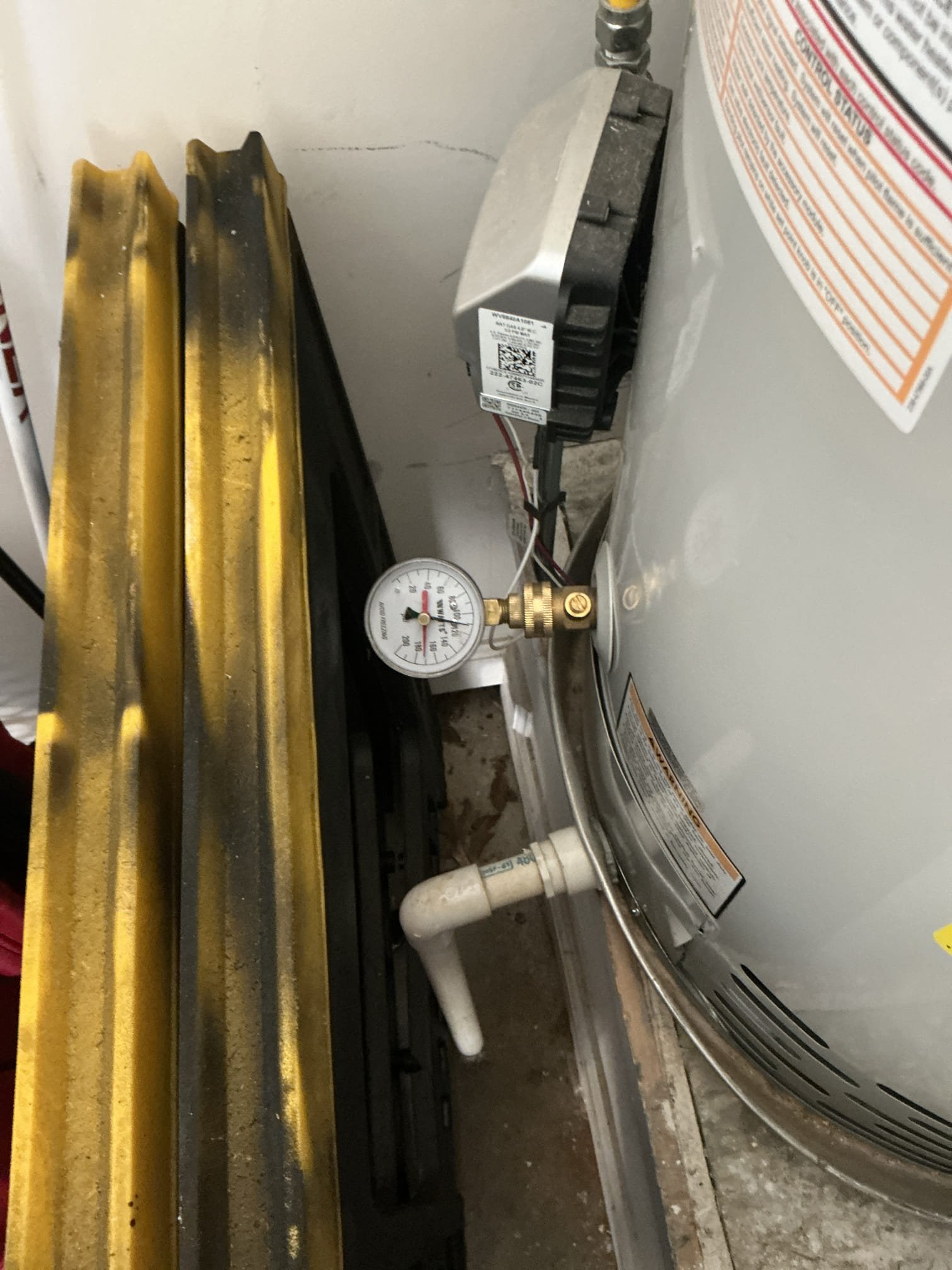 Diagnosed leak coming near garbage disposal. Found disposal from 2013 Leaking internally. Replaced disposal with new one. Reconnected electrical and drain. Slightly reworked drain for better operation. Left estimates for water heater replacement and prv replacement 