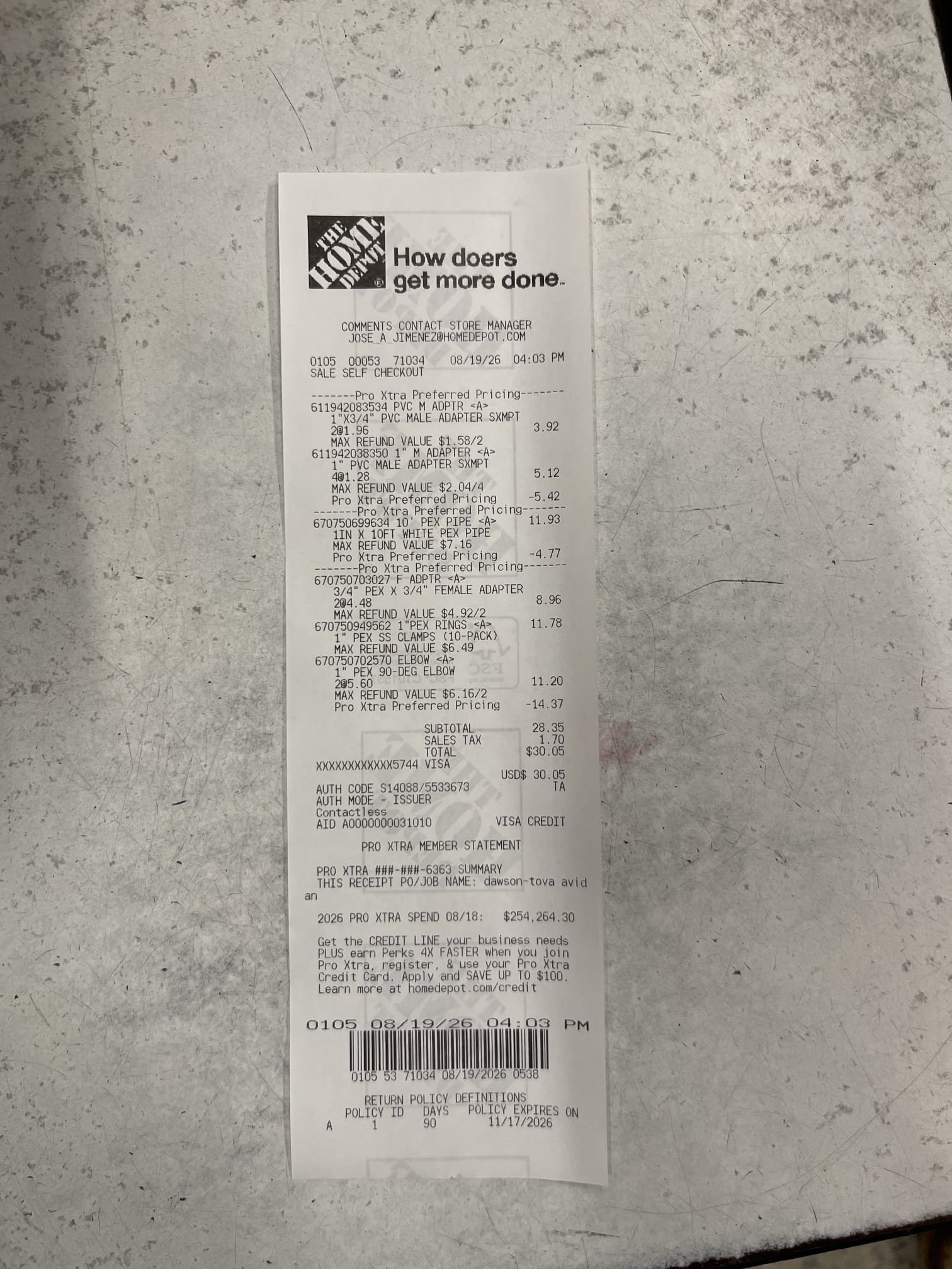 Came out for a leak in the yard. Confirmed at the meter there was a leak. Gave options for exploratory dig with repair or replacement. Customer approved us for exploratory dig of the water service to confirm it could be repaired. Dug up in yard and found leak on 1 inch pvc tee for irrigation. Notified home owner we could do repair on broken section. Left and purchased parts. Returned and cut out broken section and irrigation tie ins at home owners request and repipe the broken section. Allowed adequate time for the glue to cure before testing. Turned water back on and confirmed no leaks on repair. Meter stopped spinning once fully pressurized. Backfilled removed soil. One year warranty on repaired section only. * there was a misunderstanding on total price, due to language barrier.* 