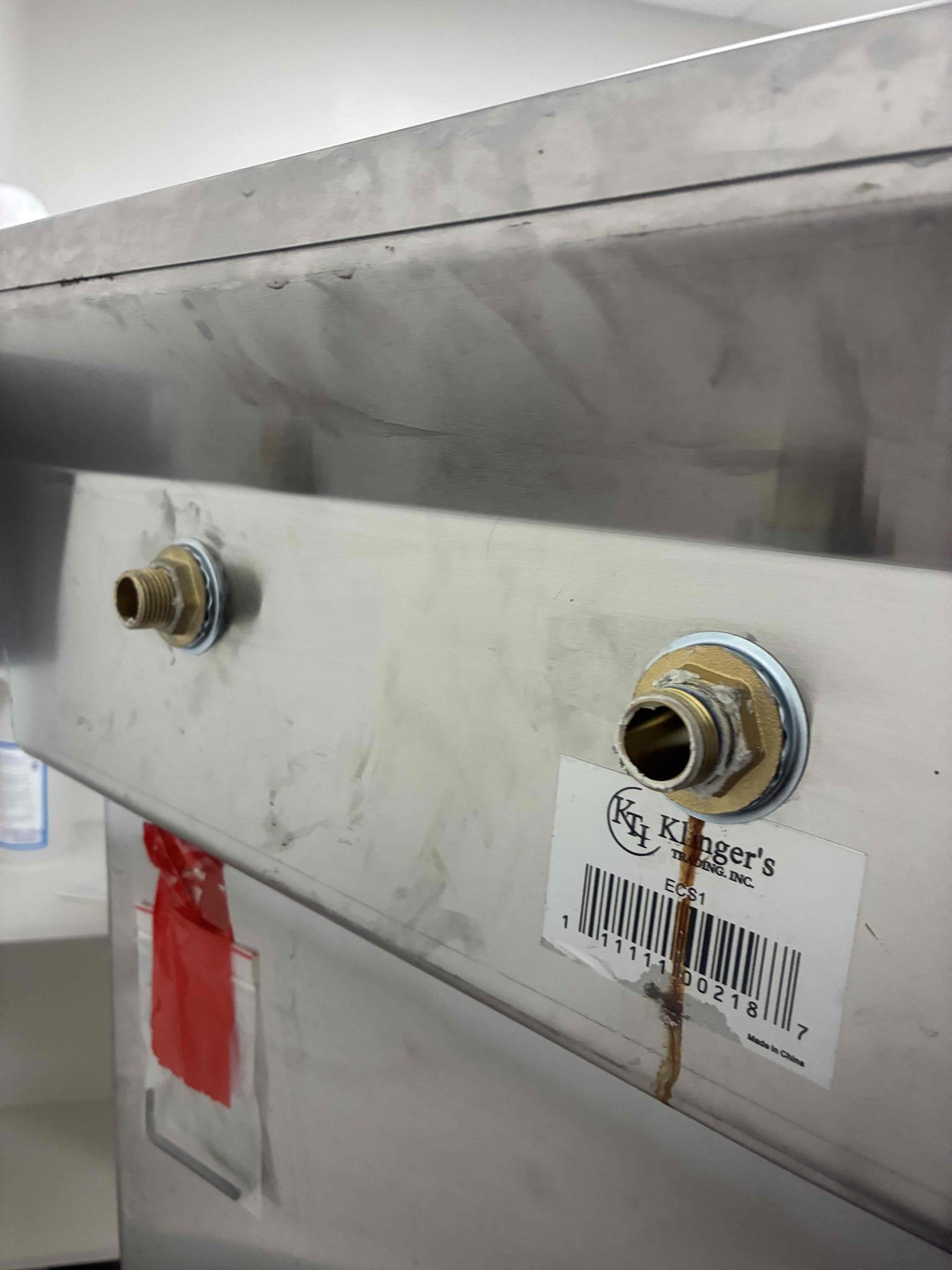 Customer had utility sink installed by someone else. Sinks install was improper. Replumbed waterlines and corrected drain line to utility sink. Used correct mounting hardware to secure faucet to utility sink. After work was complete check for leaks and proper function.