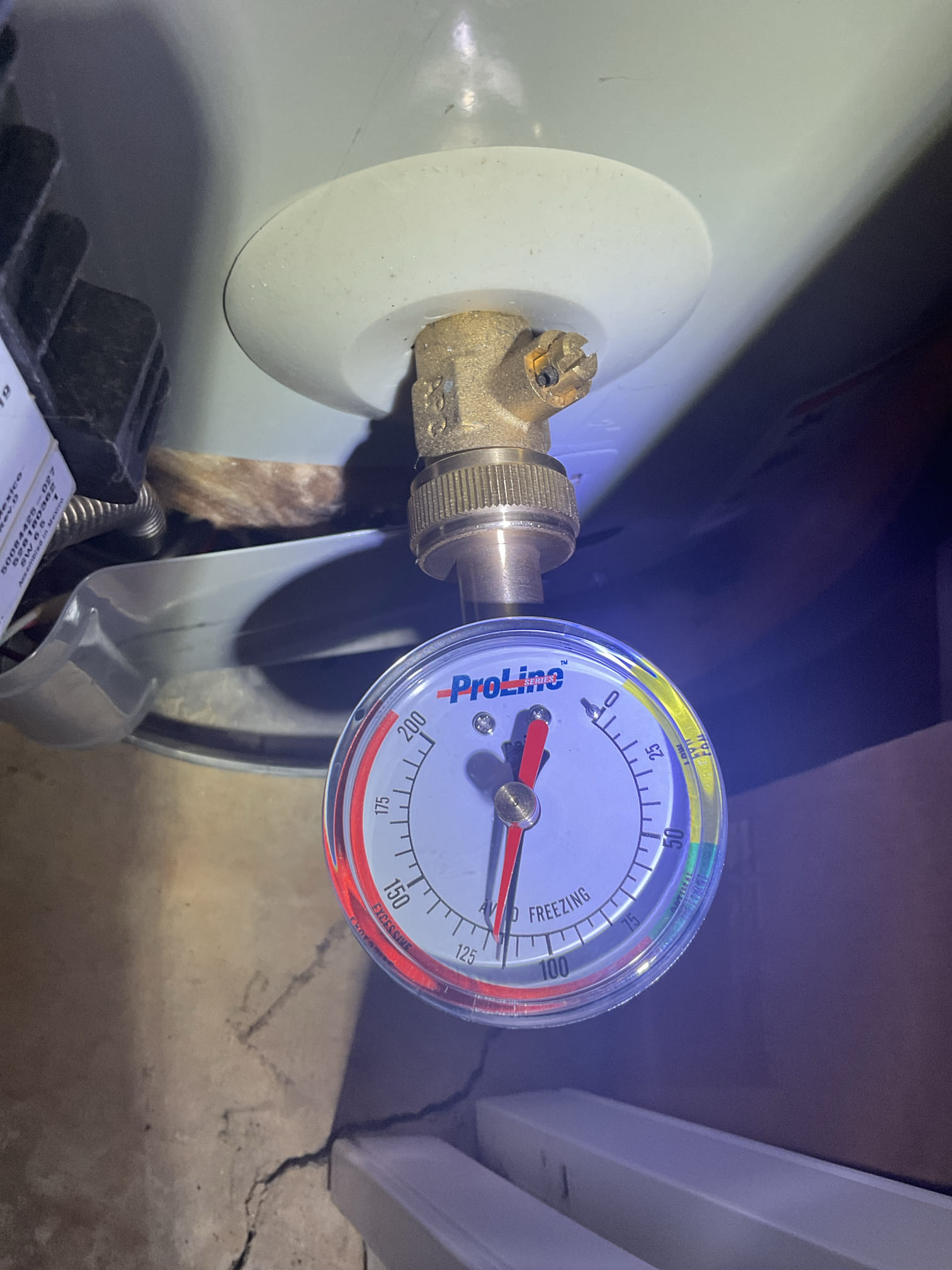 High water pressure 120 psi found , replaced main water shut off and Prv , cut access panel bigger for access doing the job . 