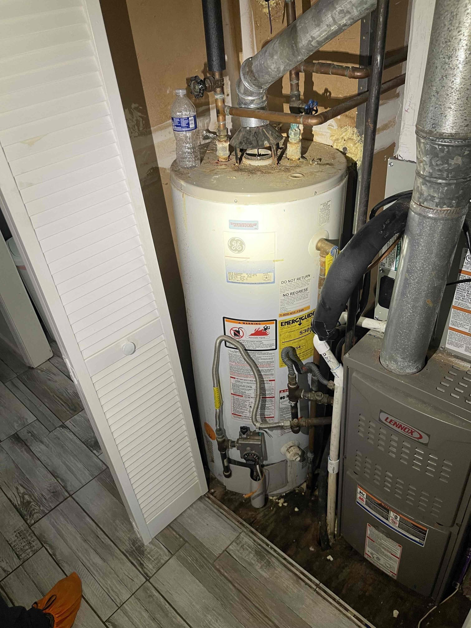Came out for a high water bill. Water company said something had been running non stop all month. We looked at the water meter and found it was not spinning. Went inside and opened a faucet, verified meter was working. Looked in crawlspace and made sure nothing was leaking. Found a minor leak on the cold inlet to the water heater. Not enough to register anything at the meter, and is due to heavy corrosion on the water heater piping. Left quote to replace water heater which will require homeowner to get floor of closet repaired as it is heavily water damaged. Found the downstairs toilet was very slowly running non stop due to a fill valve float being set too high. Water usage was so minimal that it wasn’t registering in the digital meter. Have had experience in the past with high water bill from a minor leak that the water company can register even when the digital meter indicates no leak. No further issue at this time. Adjusted fill valve float at no charge. All other toilets in the ho