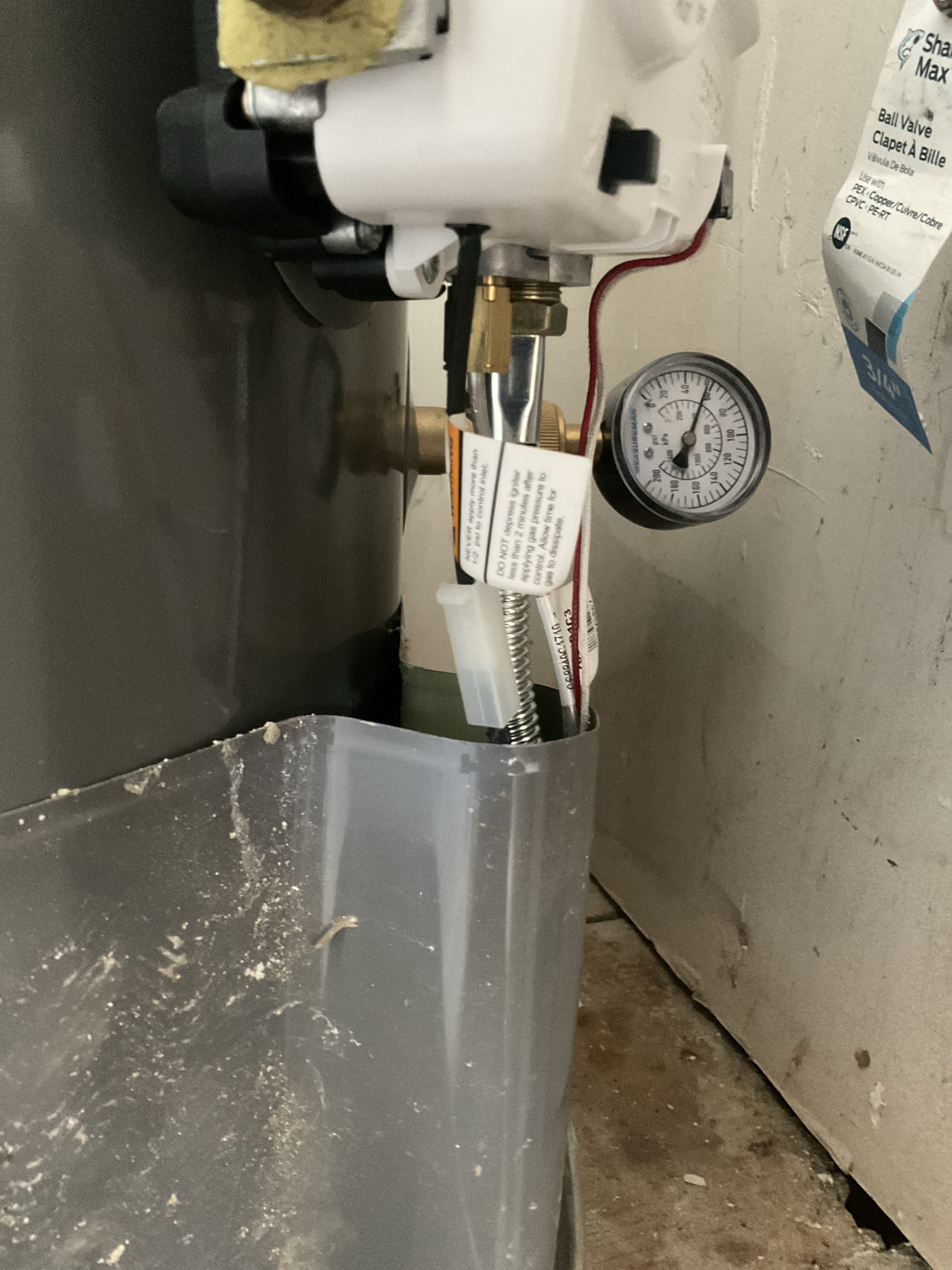 Replaced line under the driveway, we installed new 3/4 uponor pex a pipe under the driveway today , tested , no more leak , leak was with a sharkbite fitting . 