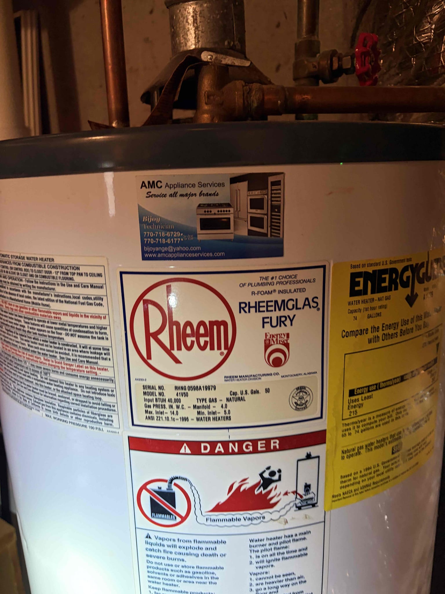 This customer they are shopping around for water heater estimates the water heater has a slow leak coming from the bottom of the heater itself provided different estimates for the new heater with membership and without at this time, it’s just an estimate. Only water pressure is fine in addition to that would have to do some re-piping to accommodate a thermal expansion tank would have to replace the gas flex line and replace the sediment trap to the gas at this time. The customer is only looking for an estimate. 