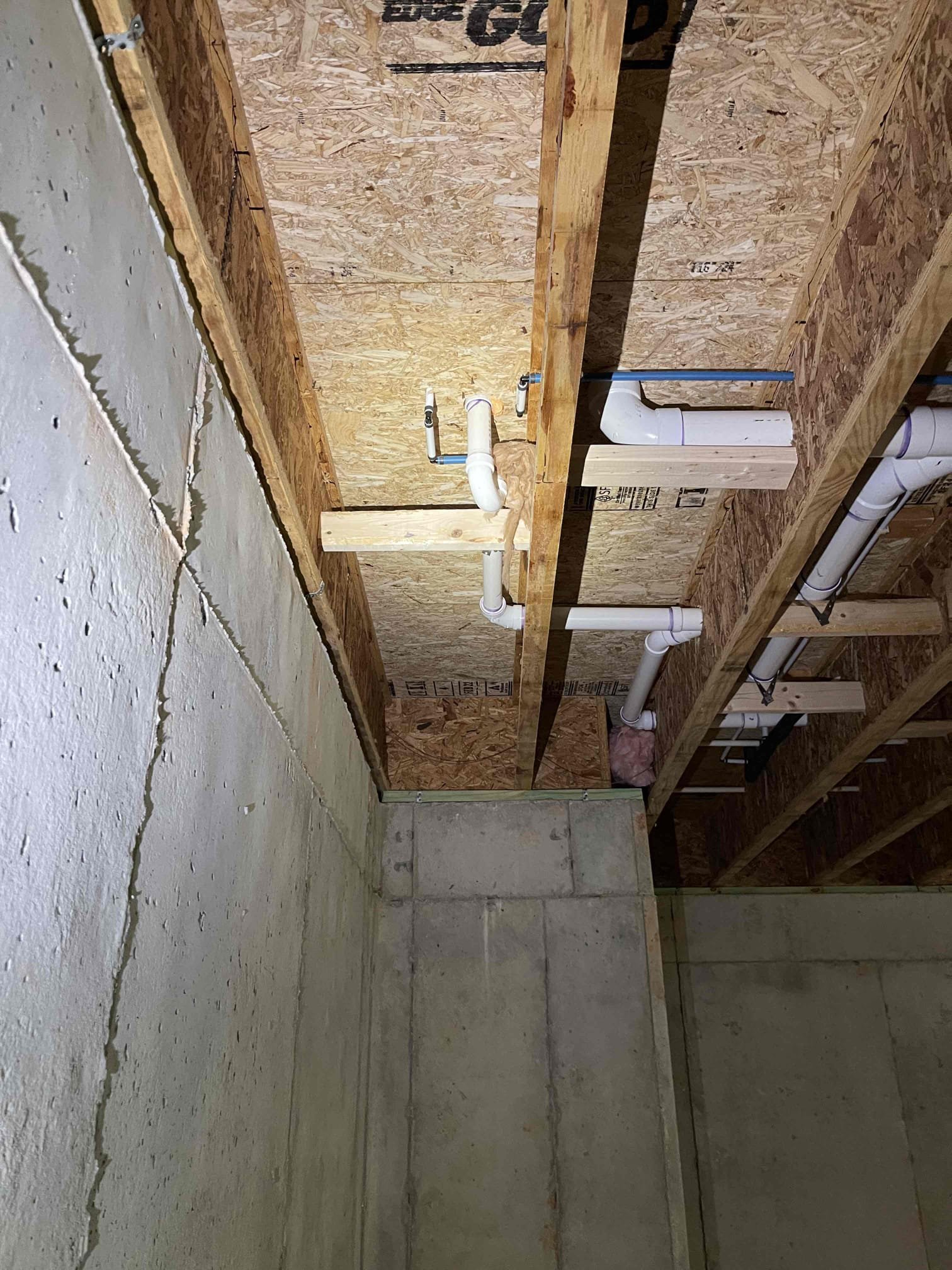 Left quotes for adjusting plumbing in bathroom that is being remediated due to a back up. 