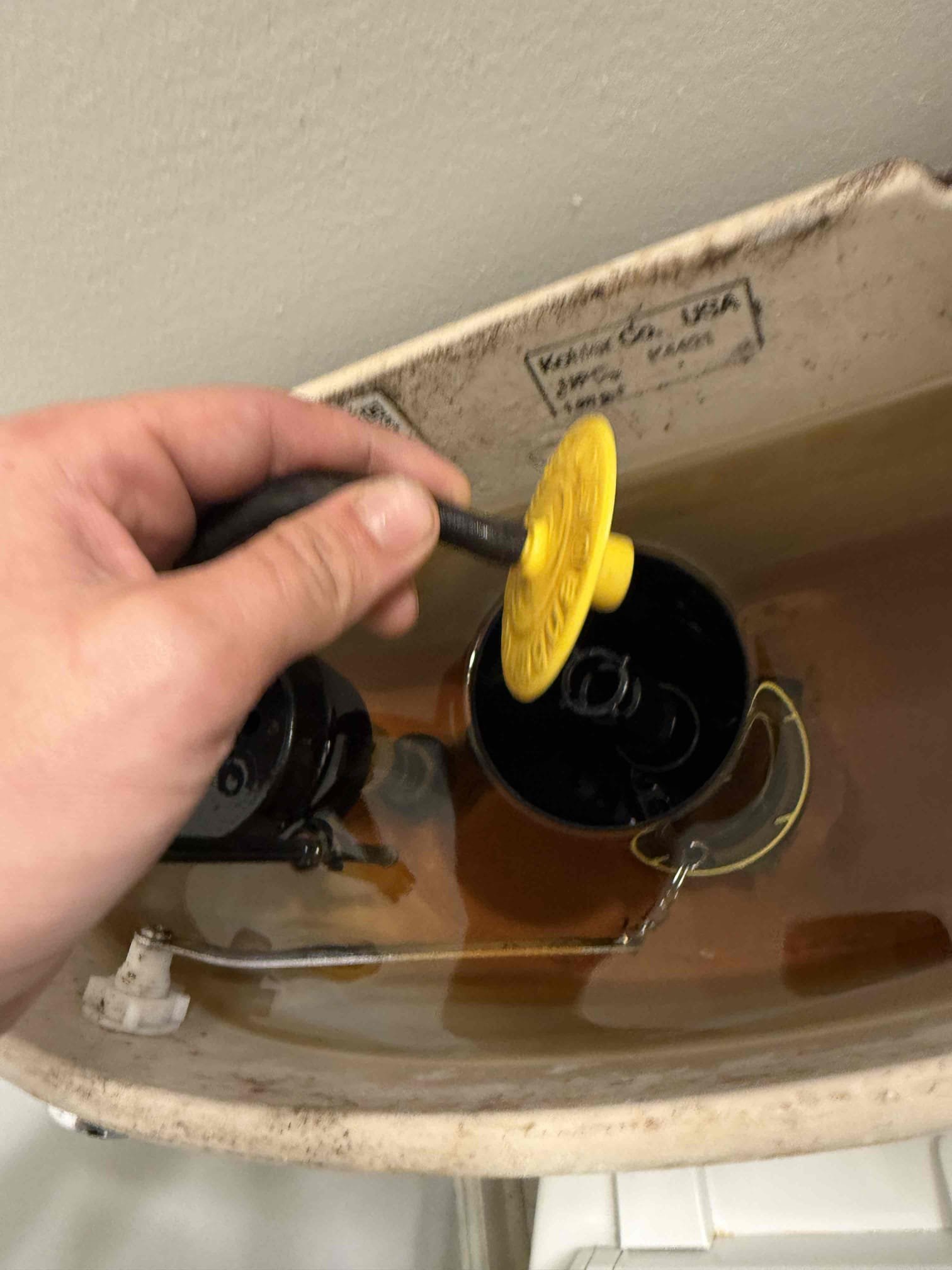 Toilet not working properly upon arrival. Customer stated every time he would flush the top of the stem would come off. Informed customer the stem had broken and would need to be replaced. Gave customer estimate, customer approved estimate. Installed new Kohler stem and tested toilet multiple times. Toilet is now working properly. No leaks upon departure.