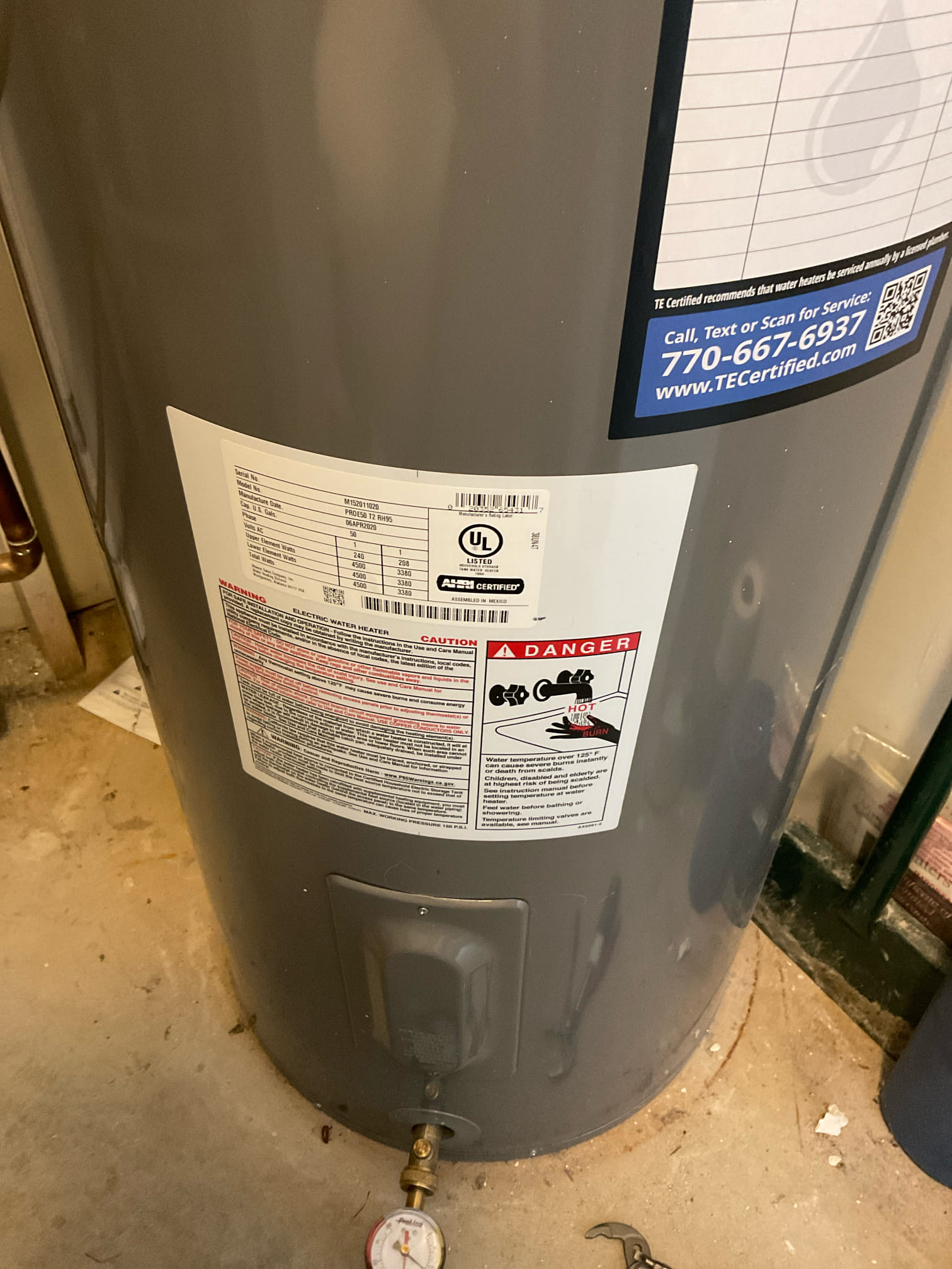 Customer stated that shower upstairs wasn’t getting hot water. Took a look and found that shower upstairs needs a cartridge replacement. Also tested recirculation pump and pump seems to be working properly but is making strange noises so I would also recommend replacing pump. Will send estimates for repairs that are recommended.