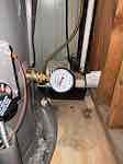 Left customer with estimate to relocate flange and toilet water line, install cs supplied vanity, shower valve, and toilet. Informed customer to have hvac duct changed from hard duct to flexible duct prior to the job 