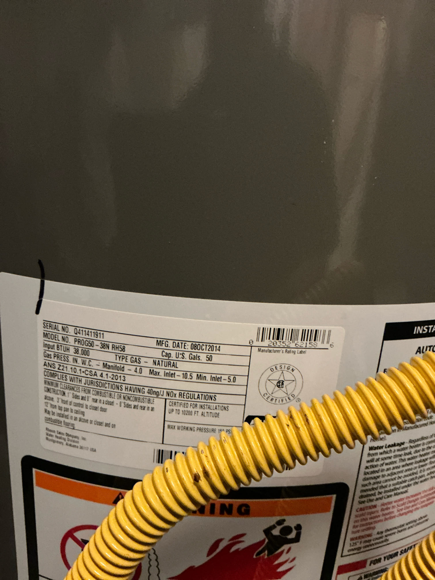 Found water pressure at 115 psi and both gas water heater are over 16 years old. Leak on outside of house is appears to be on the irrigation system. Turned irrigation system off will keep check to insure. Removed Prv and installed new prv and set pressure at 60 psi. Removed two water heaters from stands. Installed two new 50 gallon natural gas rheem water heaters in new water heater pans. Repipe water lines to water heaters so that the water heater operate parallel. Tagged all valves. Tested and left in good working order.