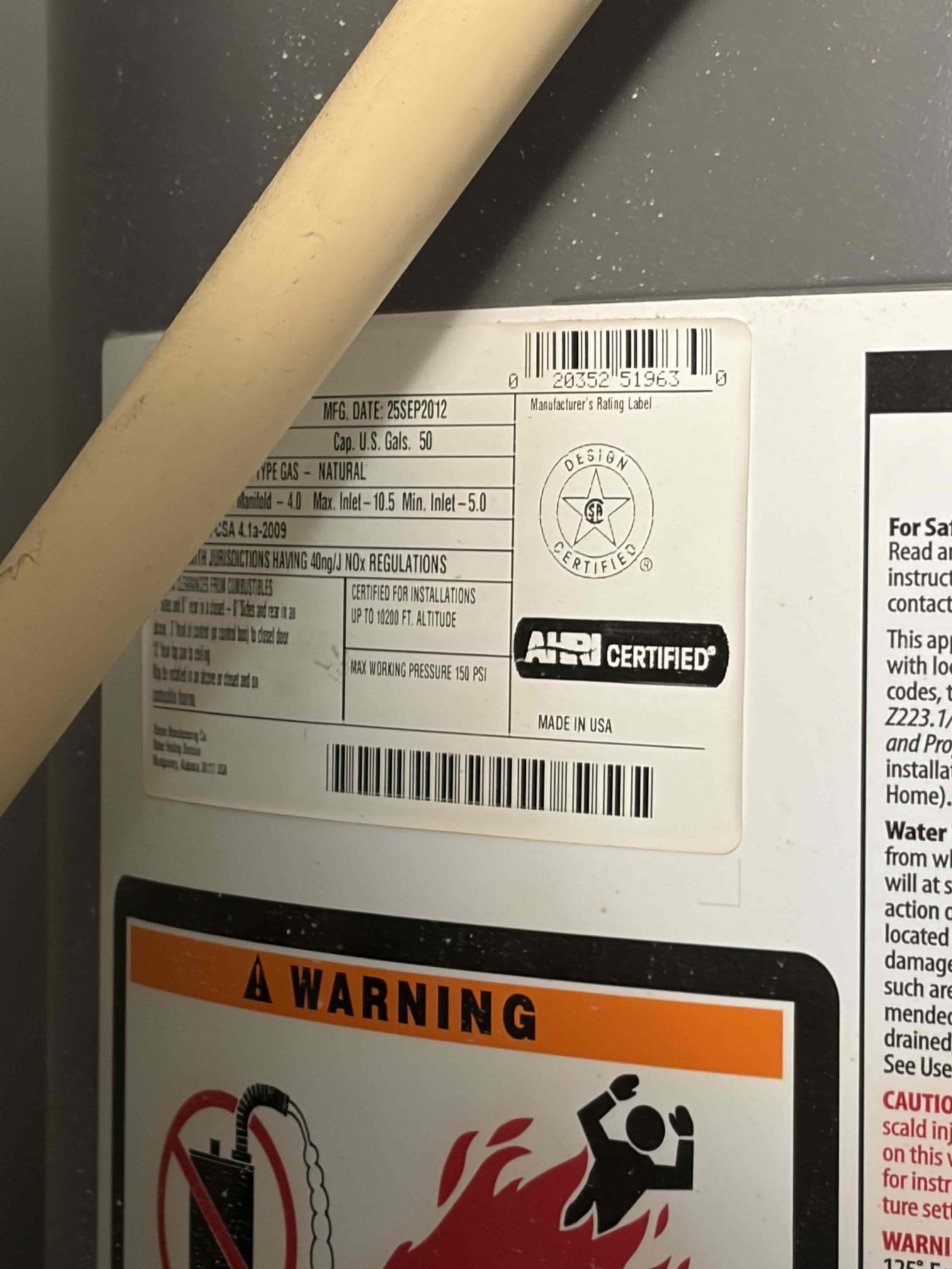 Provided estimate for this homeowner for tankless or tank style water heater water pressure is normal on the home. Wasn’t able to do a thorough evaluation of the plumbing system other than the water heater at this time. Just an estimate only.