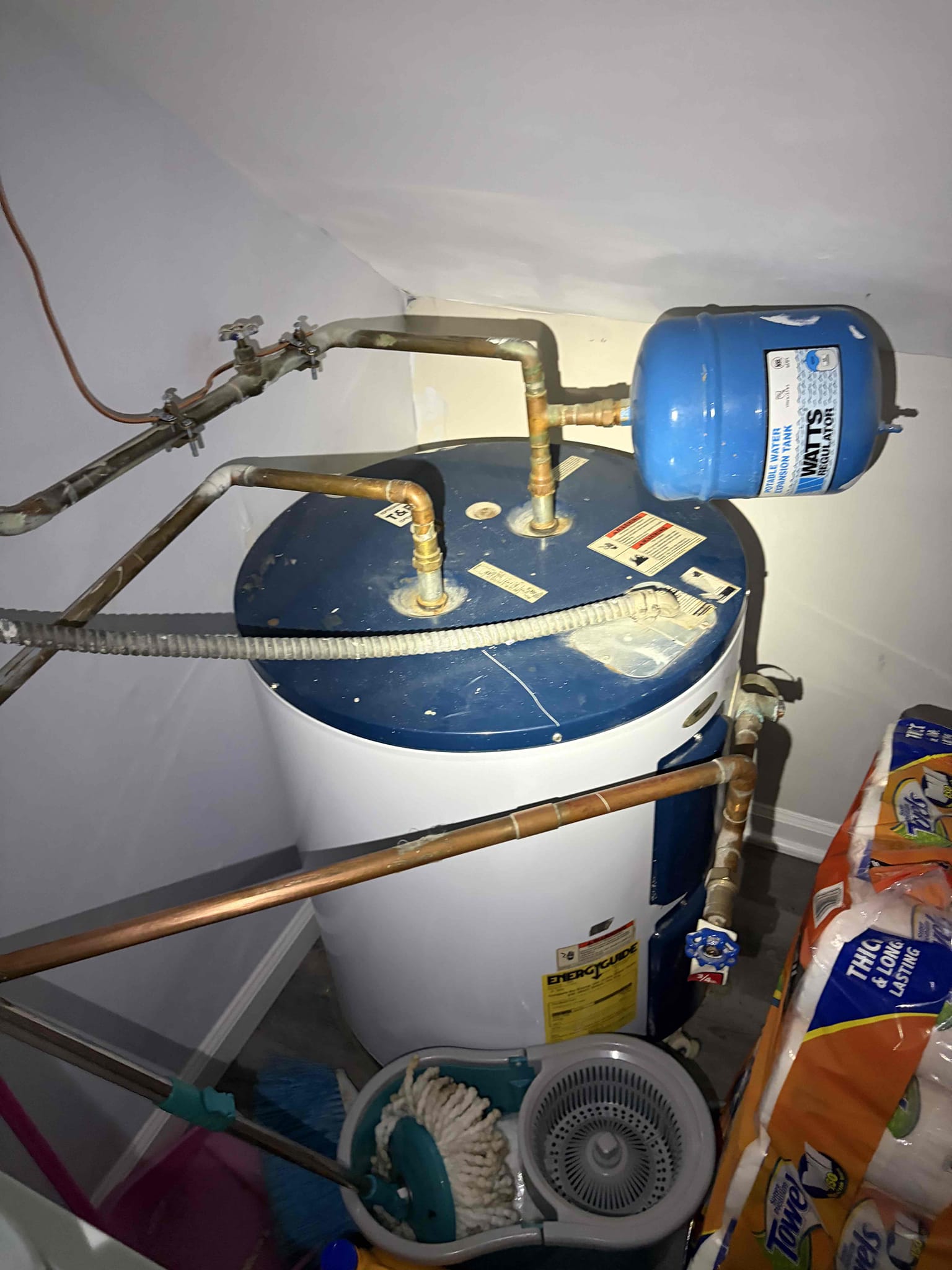 Came out to this call to take a look at the toilet that had a poor flush. The toilet is more than likely original to the condominium gave a couple different solutions of what we can do. We can install a western round lowboy toilet or we can install a premium Kohler toilet in the upstairs bathroom. The shut off valve will need to be replaced Due to the fact of how old it is and it looks like it will not turn off in order for us to do that. We need to turn off the water to the building. However, the valve to the building is very old. It is a gate valve style with that in mind. I would recommend calling the HOA before proceeding with any work due to the fact, if we turn off the water and the water does not turn back on the homeowner next-door will be without water and the homeowner that we would be replacing the toilet for would also be out without water until Tuesday at this time and it’s just an estimate only for the water heater and the toilets