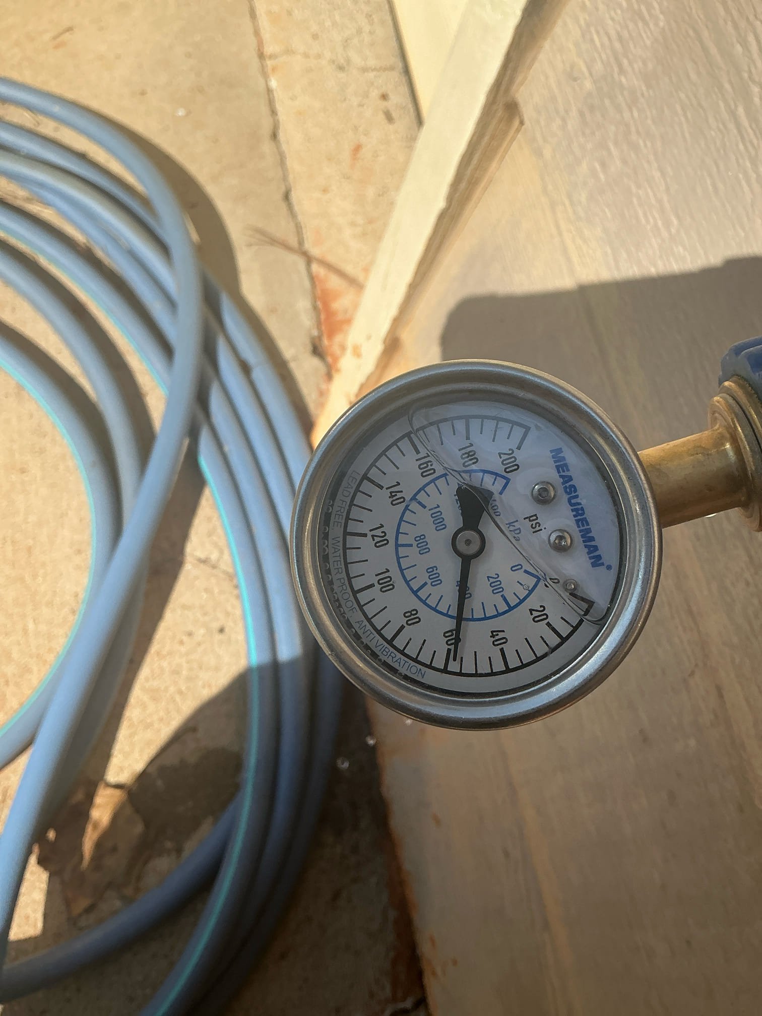 Left options for replacement of water service. We recommend replacement at this time due to work being done on neighbors home found line to be blue poly. Customer understands options.