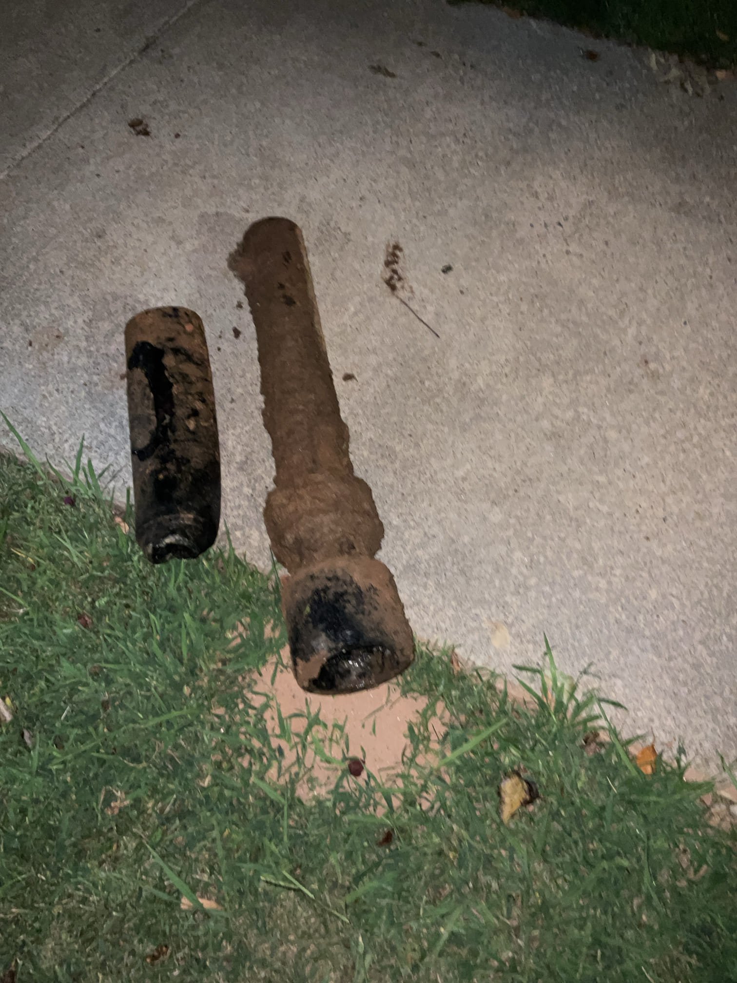 Today problem customer got is main house sewer line is backing up and overflowed in the yard by front of house because of broken pipe , we fixed by hand dug the area , replaced section of broken 4” old OB pipe , we installed 4” clean out and snake and camera the line ,line is mostly old orig pipe , not in great condition but is flowing right now , quoted ball park total replacement around $8k , customer choose to wait not replace it at this time . 
Because of the condition, we can only offer 90 days warranty against any back up . 