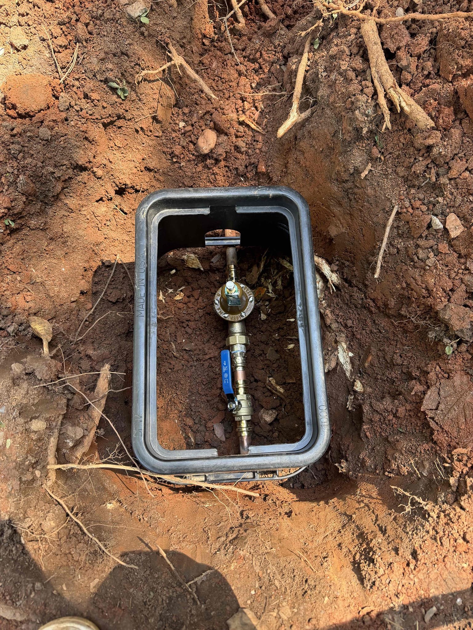 Outside in front of home, dug up and located waterline. Shut water off to home and install PRV and main house cut off valve in box in front of home. In crawlspace, removed old PRV and section of corroded copper piping and replaced with new copper piping. Turn water back on and tested and no leaks were present at this time. Set water pressure to 65 psi. Cleaned up work area.

Chen Membership is $19.95 a month