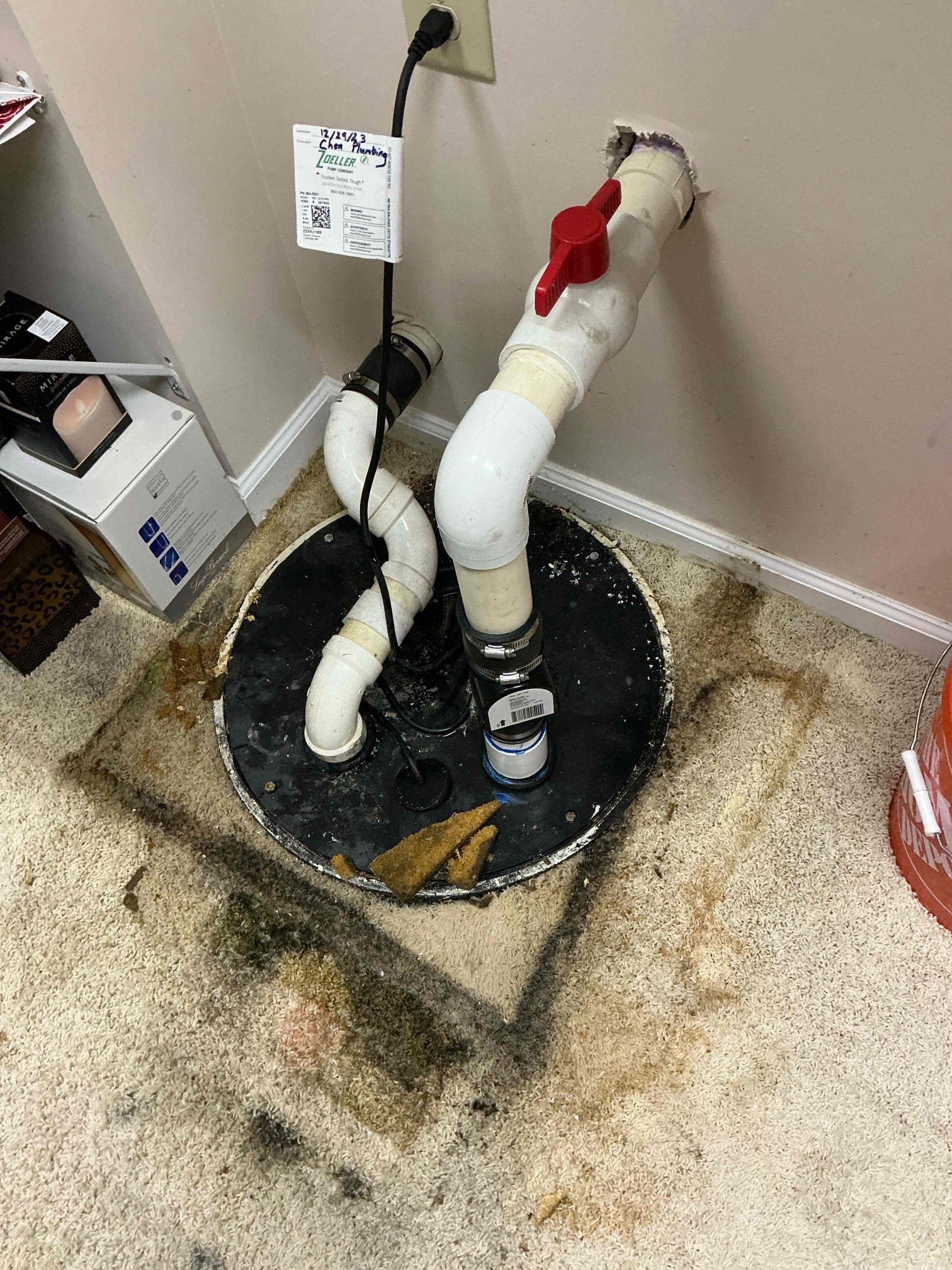 Customer called due to sudden failure of check valve on sewer ejection pump, gave customer option to replace check valve. Customer approved replace check valve and check thoroughly to confirm fix had no leaks or issues. Everything is working as intended at this time.