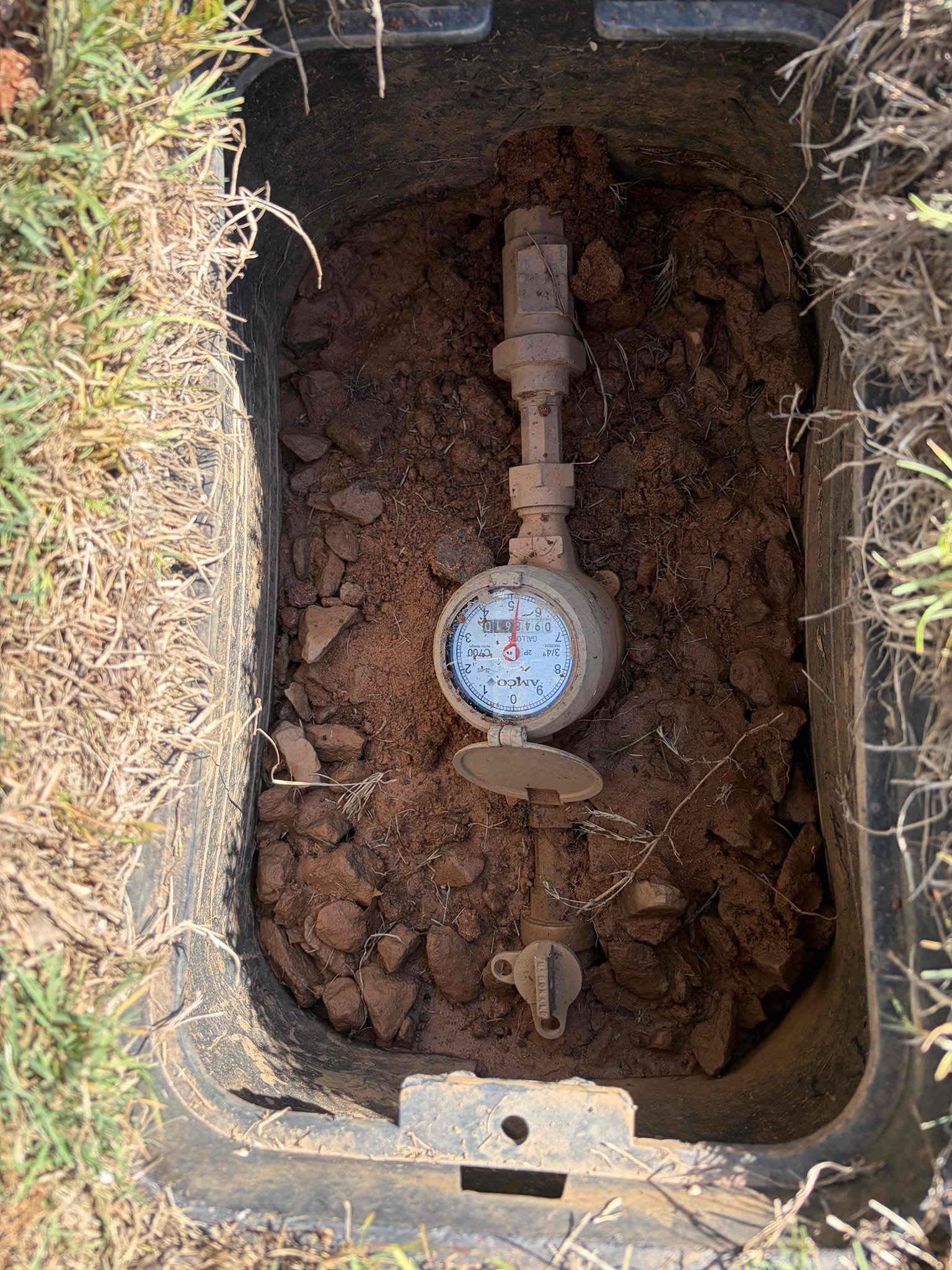 Upon arrival, customer states they’re experiencing a water service leak. Customer has previously had other “plumbers” out to attempt to repair water service. After inspection, noticed water services 1 inch pex line. Provided customer estimate to repair water service. Customer approved estimate. Installed new pex ball valve shut off in meter box. Tied back onto existing water service. No leaks at departure.