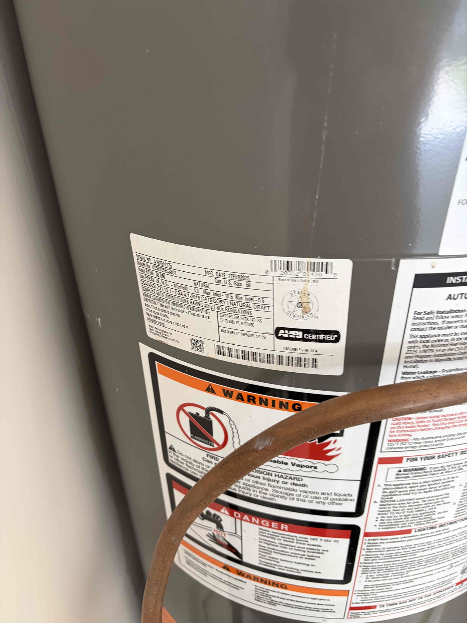 This customer they called us out to locate the cleanout outside. Upon arrival. I located it right in the front of the house adjacent from the mailbox gave an estimate for a camera inspection with the customer didn’t want to because they’re selling the home at this time. there are no issues upon arrival to look at the water heater, checked the pressure. Everything was fine, except for the fact the customer didn’t have a thermal expansion tank on the water heater at this time. The customer didn’t want any services 