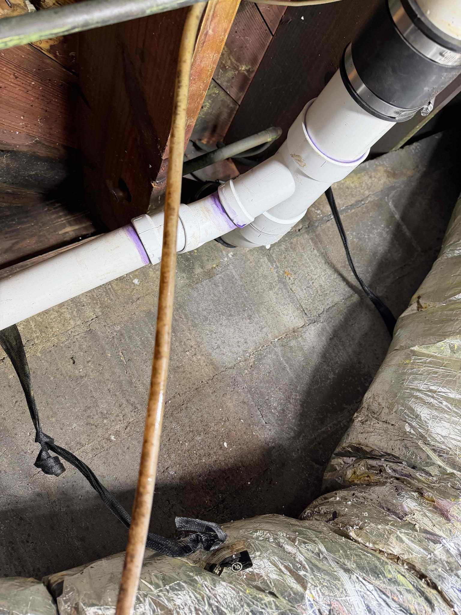 Customer stated that they want a new dishwasher installed but installer couldn’t install it because current dishwasher is not up to code. Give customer quote to bring dishwasher drain and water line up to code and customer agreed. And crawlspace, cut out section of kitchen drain line and dishwasher drain line and installed new PVC piping. Underneath kitchen sink, reworked drain and installed AAV. Also installed two new service stops under kitchen sink on hot side. Tested all work and no leaks were present at this time in kitchen sink was draining as it should. Cleaned up work area.

Chen membership is $19.95 a month