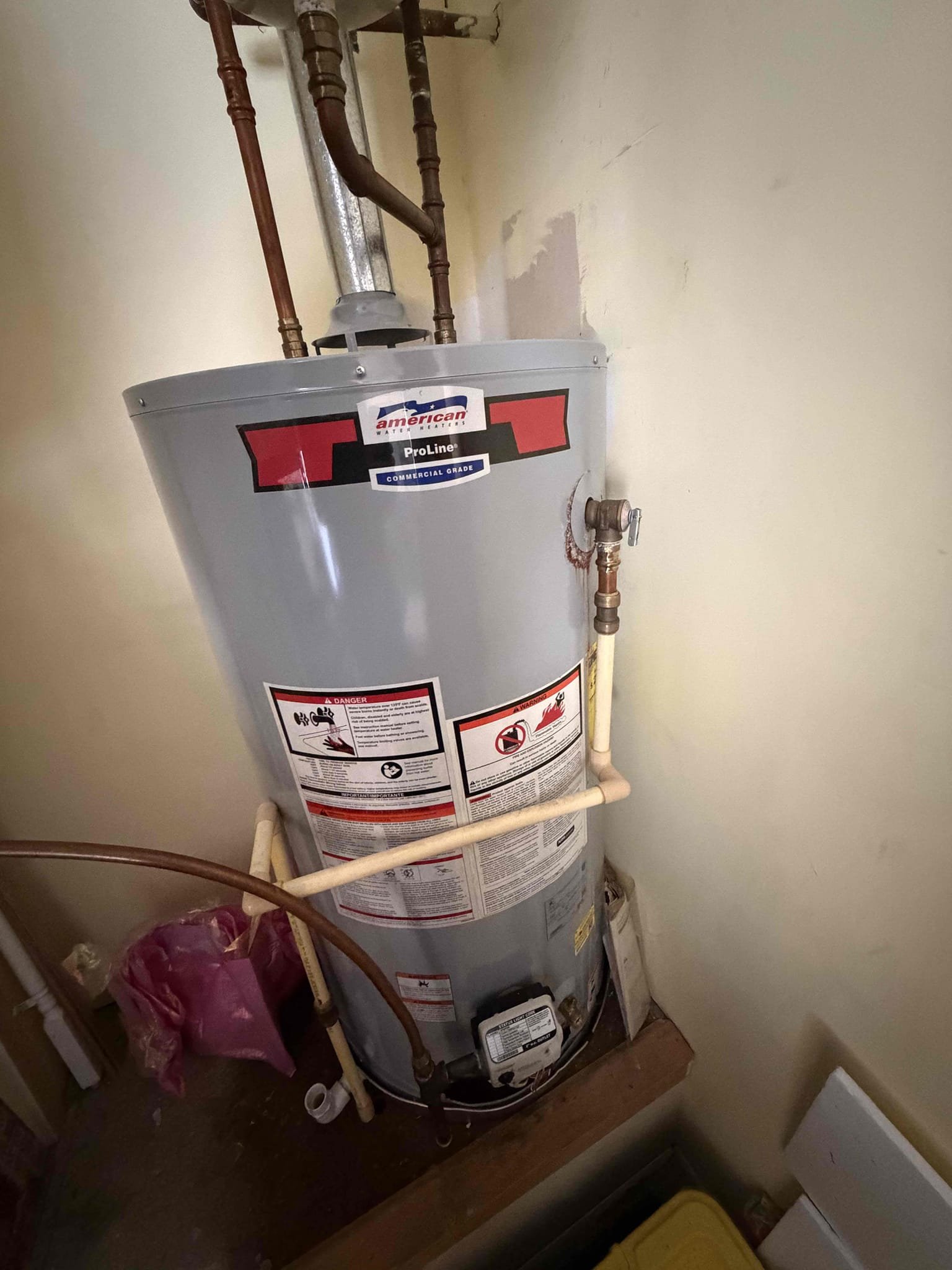 Upon arrival, customer has a leaking water heater. Customer states he has price of $1700 for a replacement of water heater. Provide provided customer with our estimate, customer denied estimate at this time.