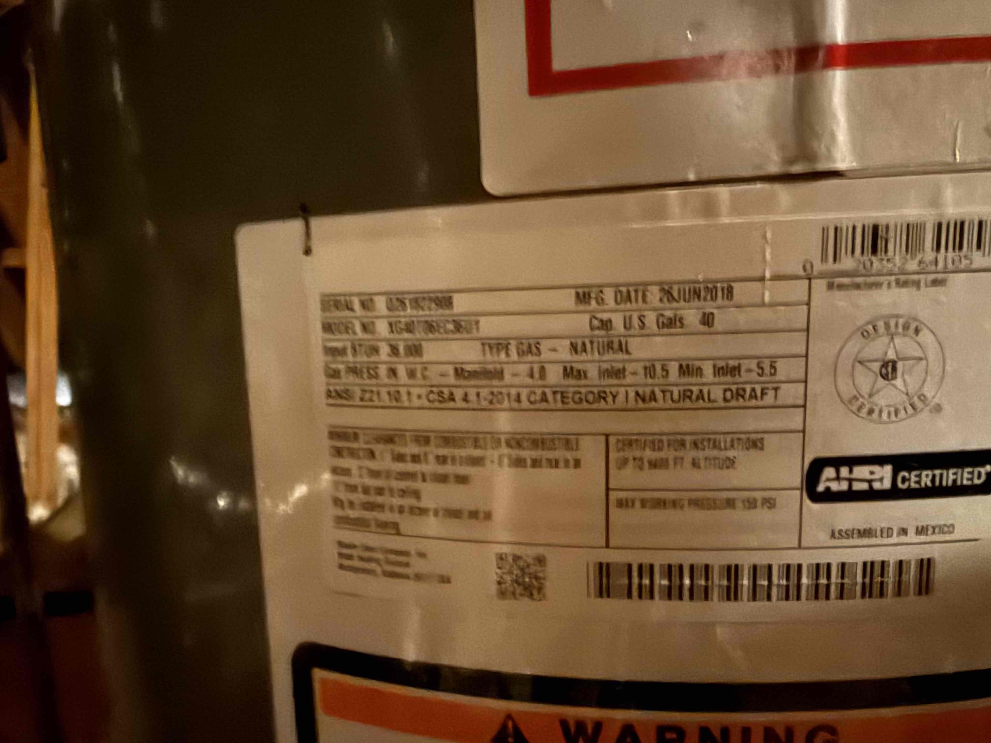 No hot water upon arrival, customer stated they noticed this morning they had no hot water. After looking at the water heater noticed the pilot light was out, but the control valve was showing no errors. Informed customs the water heater is 8 years old but we can attempt to light the pilot light with no warranty. Customer also wanted a price to remove the original water heater that the previous company left when they installed the 8 year old water heater in there now. Gave customer estimate, customer approved estimate. Relit water heater and waited 15-20 minutes, gas control valve is blinking blue meaning normal operation, set it to correct temperature. Removed original water heater from the attic and took it with us. Informed customer if the pilot light goes out again we will credit back the cost to relight the water heater that she paid today. Water heater is fired up and working properly, customer should have hot water in 45 minutes to an hour. No issues at departure 