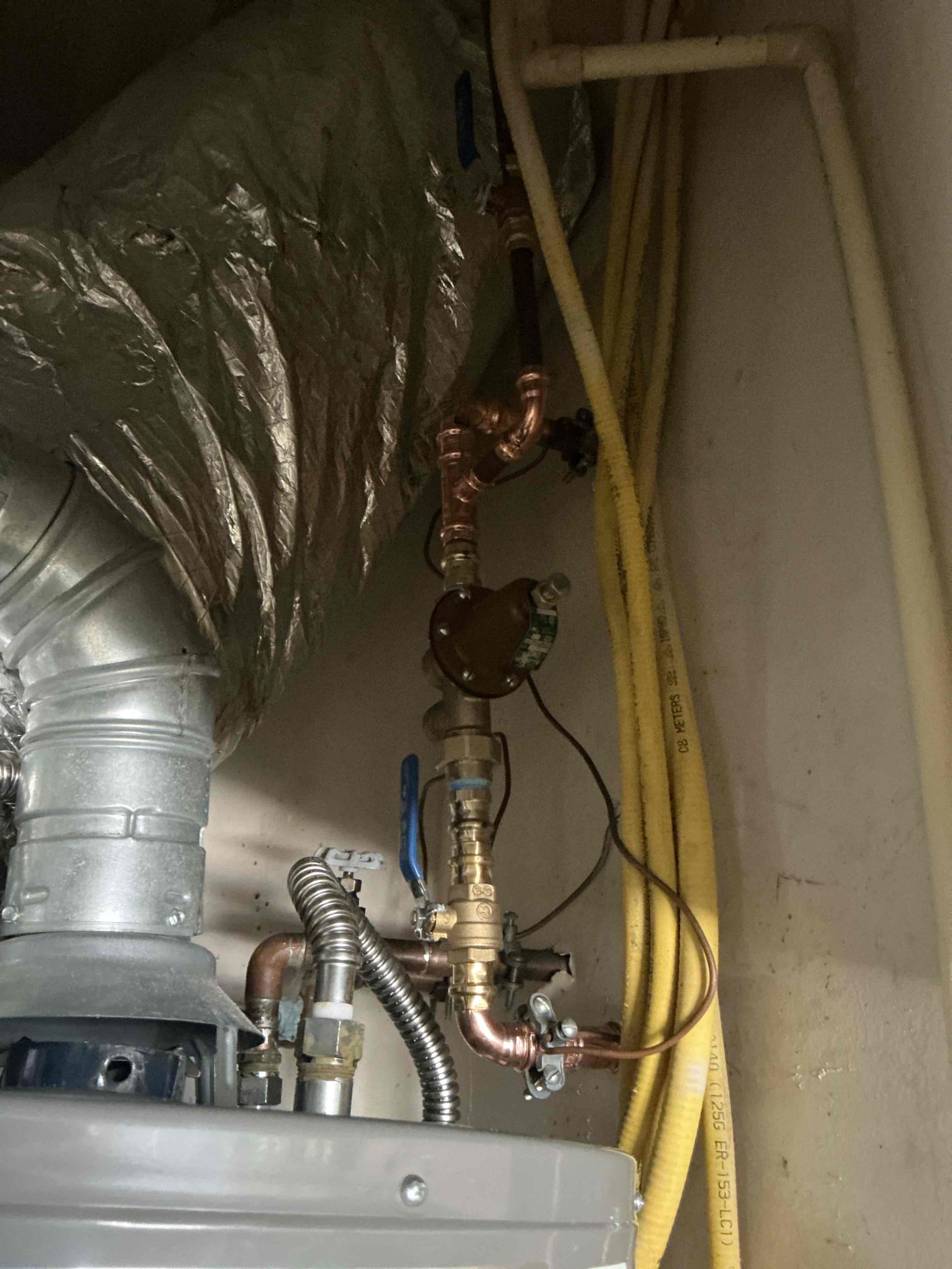Shut off water to home and remove old regulator. Install new pressure regulator and set pressure to 65 psi. Test for proper operation and leaks. Clean workspace 

Installed new regulator and as a courtesy installed new shut off for home in case of any emergencies 

Currently pressure in home is reading over 80psi